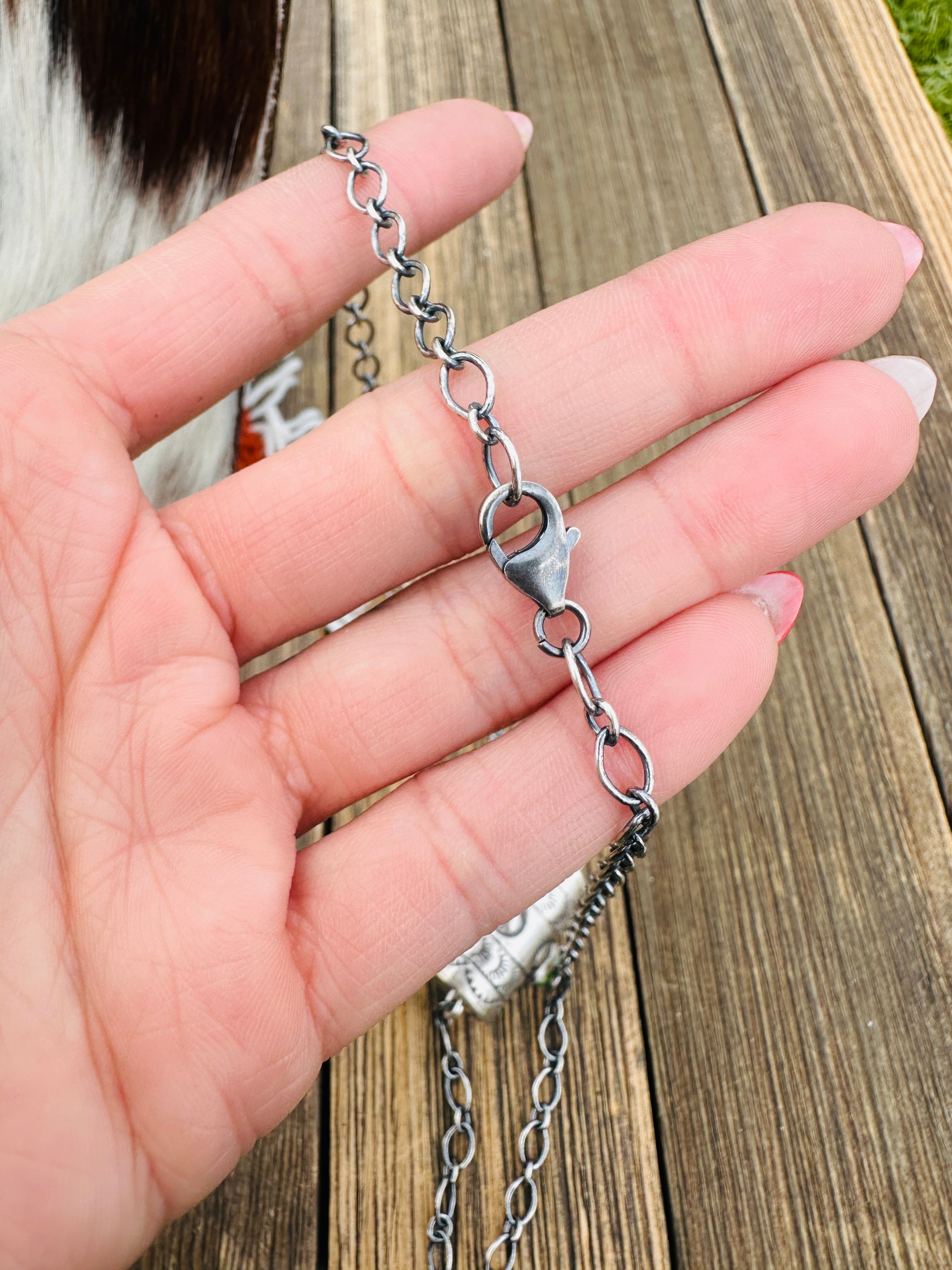 Handcrafted Sonoran Mountain Turquoise & Sterling Silver Necklace