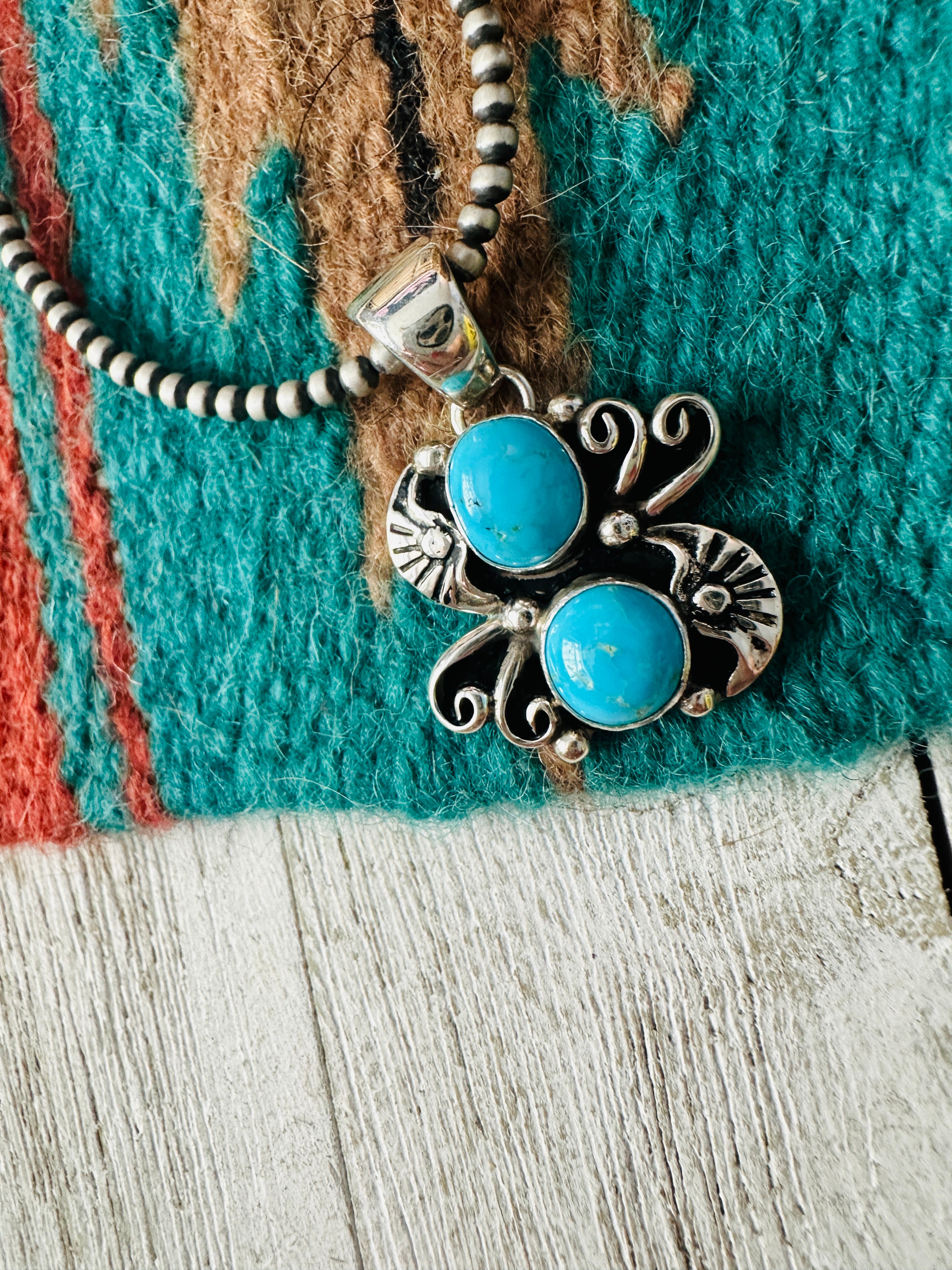 Navajo Turquoise & Sterling Silver Pendant