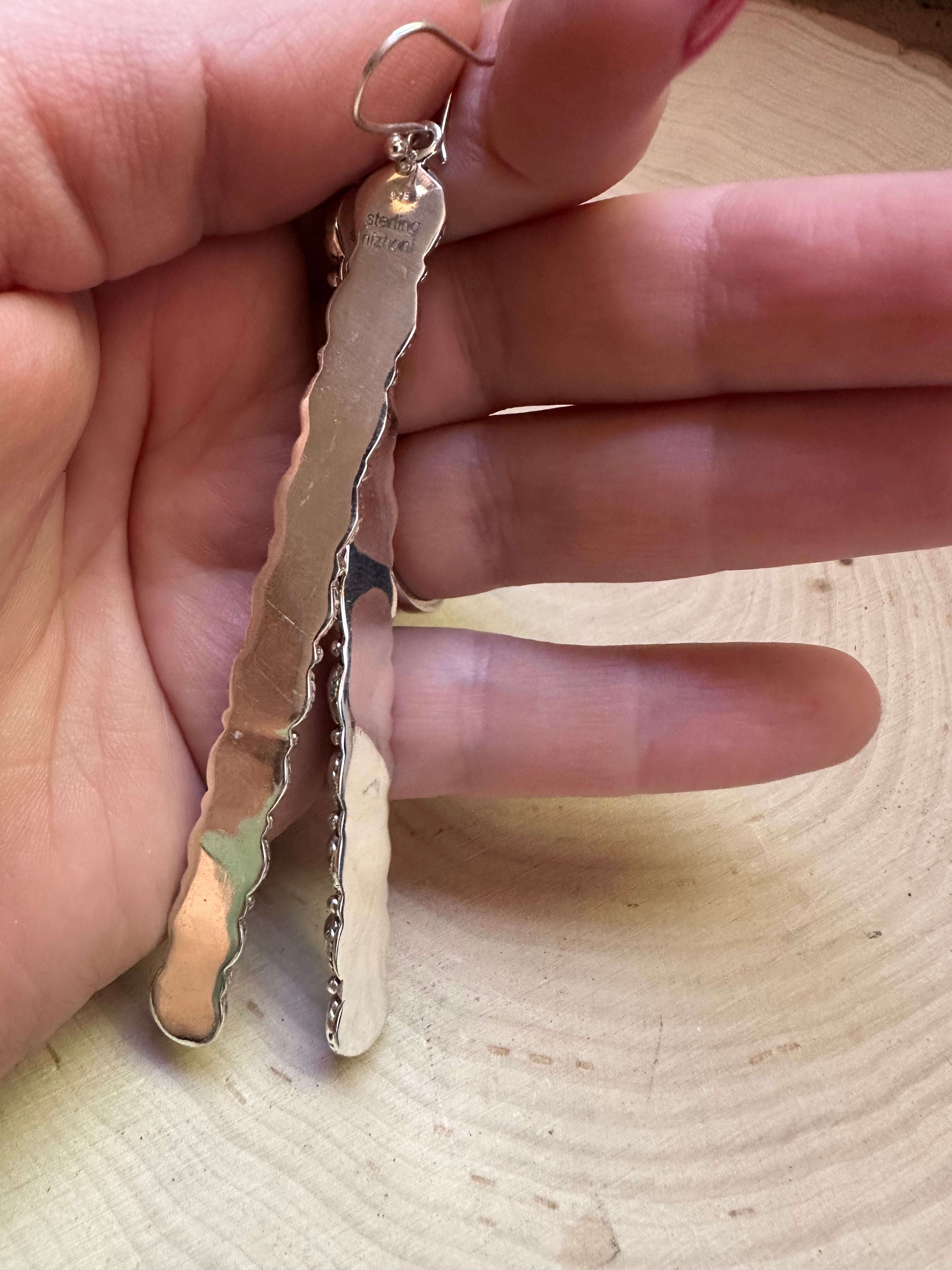 Handmade Turquoise and Sterling Silver Dangles