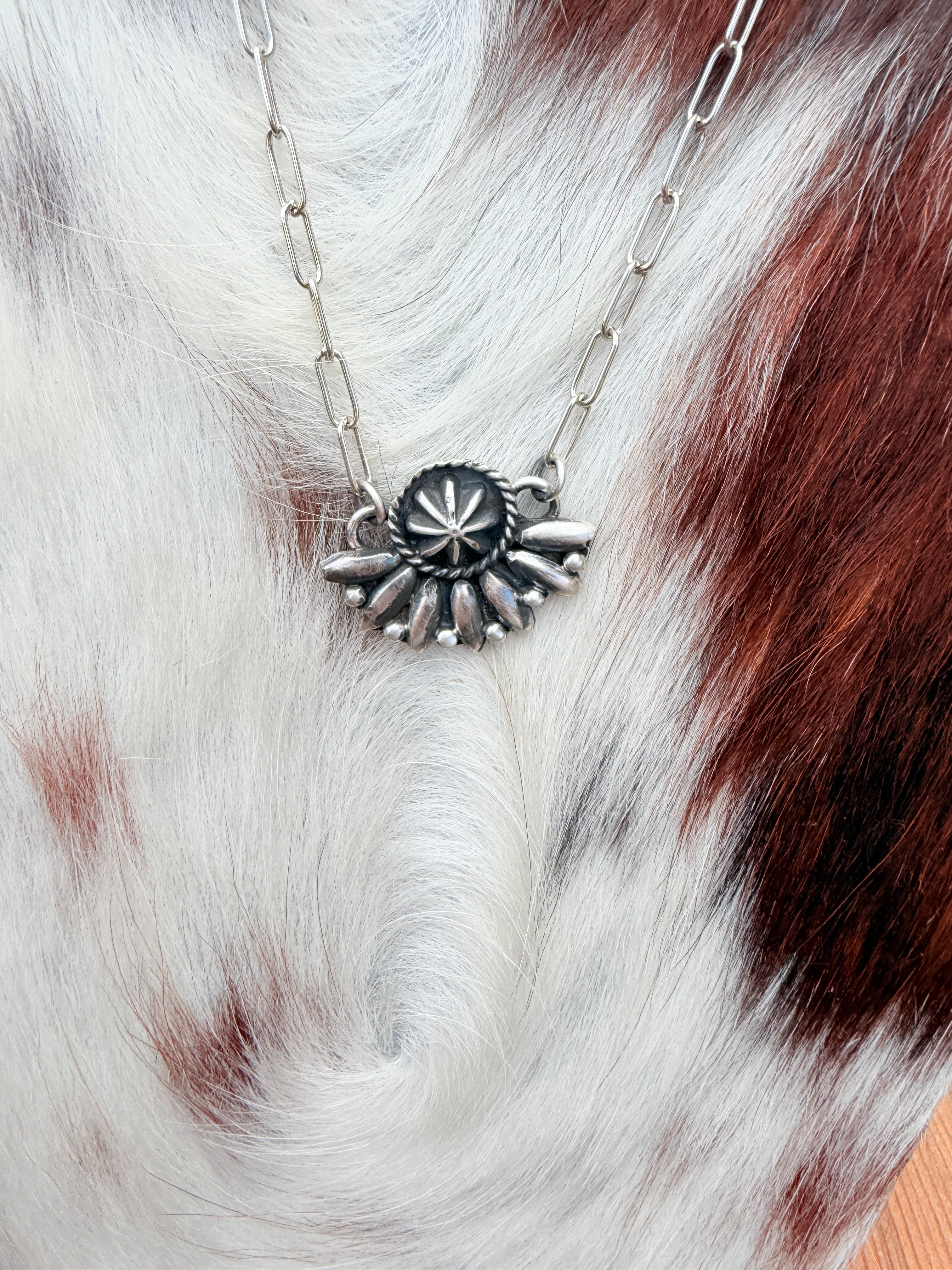 Handcrafted Sterling Silver Concho Necklace
