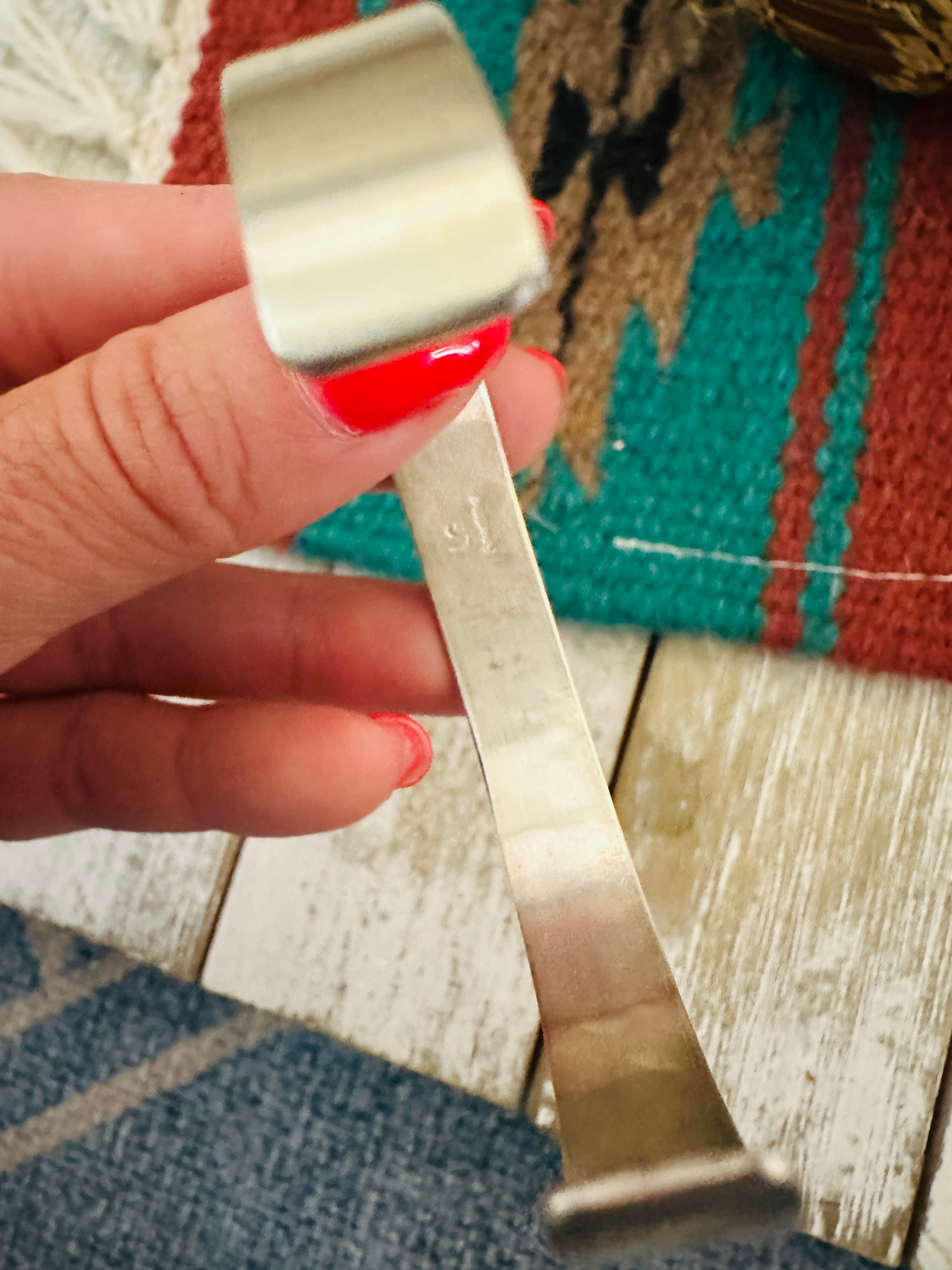 Handcrafted Hand Stamped Sterling Silver Turtle Cuff Bracelet