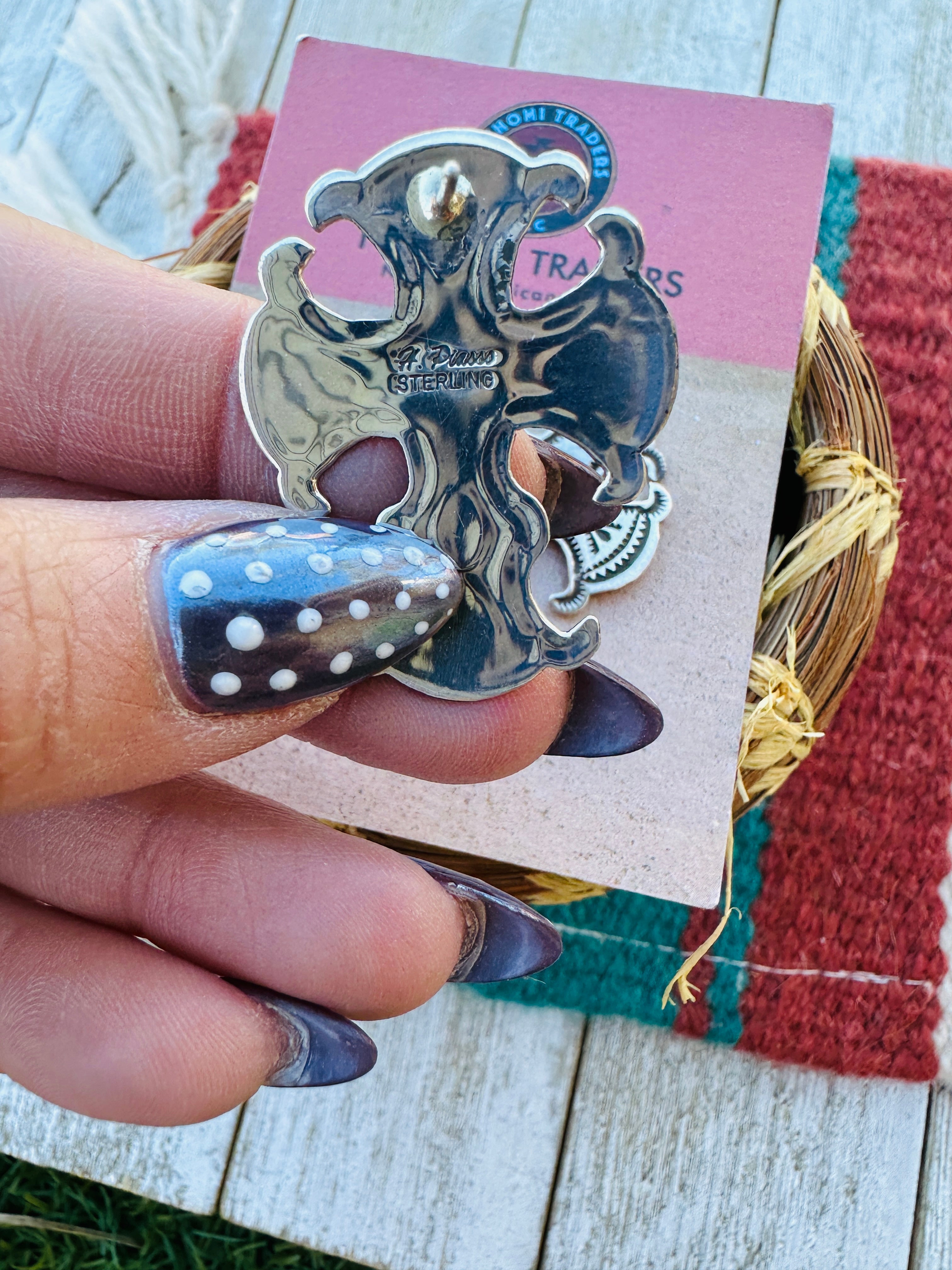 Handcrafted Sterling Silver Concho Cross Post Earrings by Happy Piasso