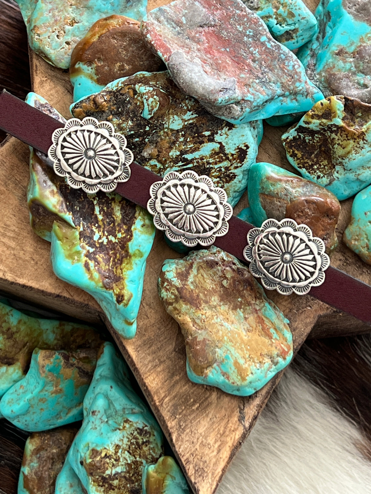 Sterling Silver Traditonal Style Concho Slide