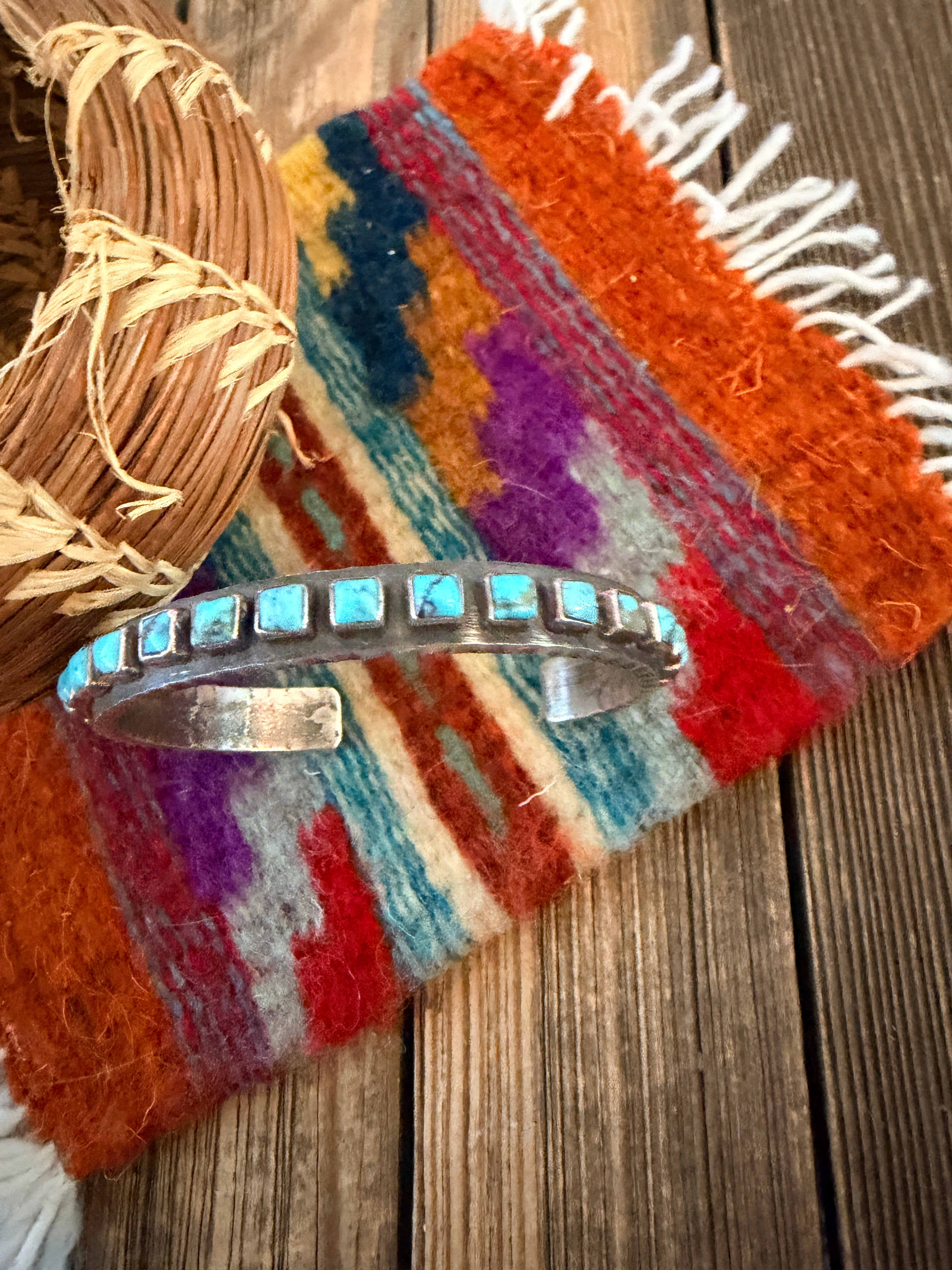Handcrafted Sterling Silver & Turquoise Cuff Bracelet