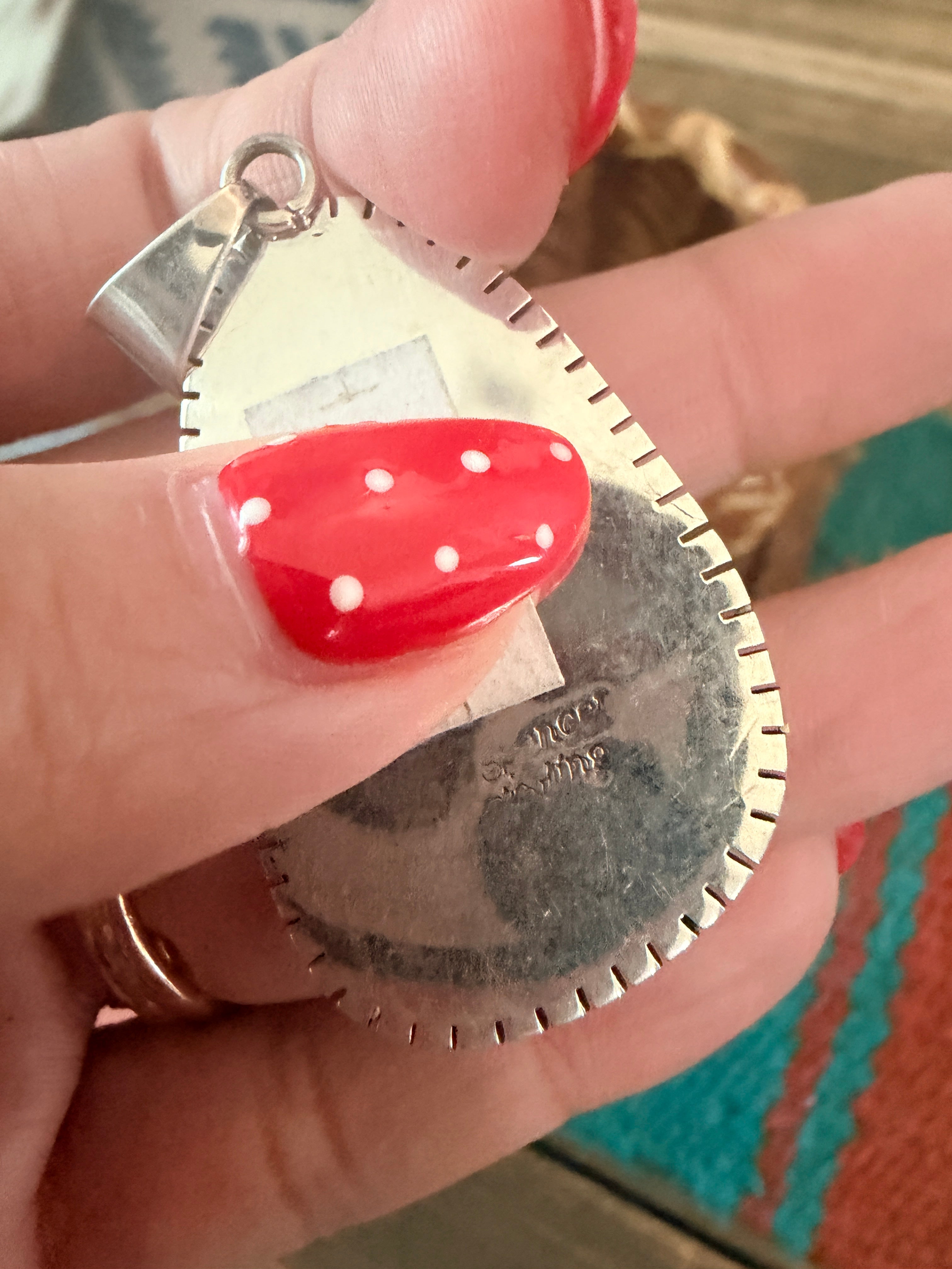 Handcrafted Sterling Silver & Royston Ribbon Turquoise Pendant