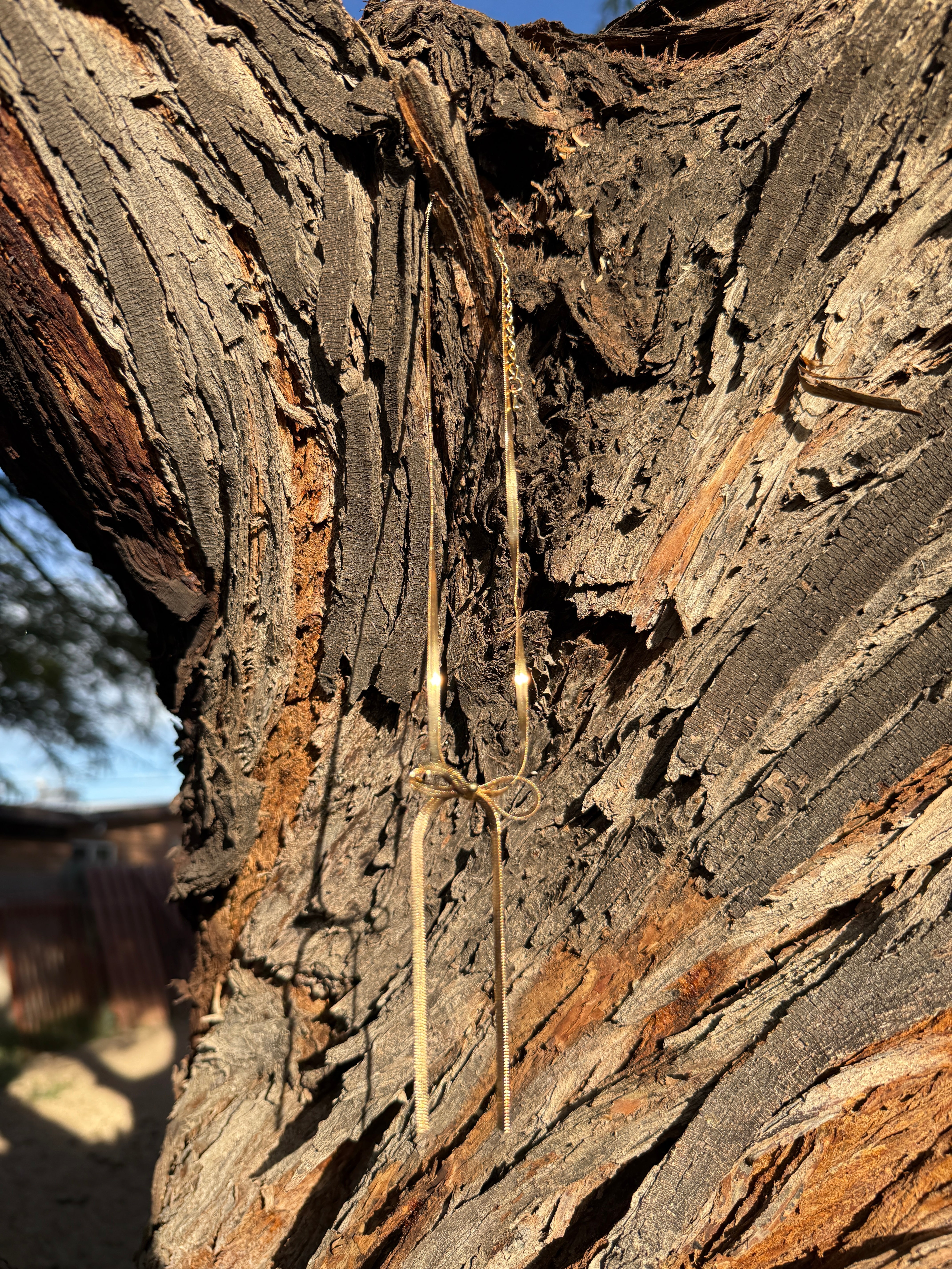 “The Golden Collection”  BOW NECKLACE Handmade Gold Plated Necklace STYLE 2