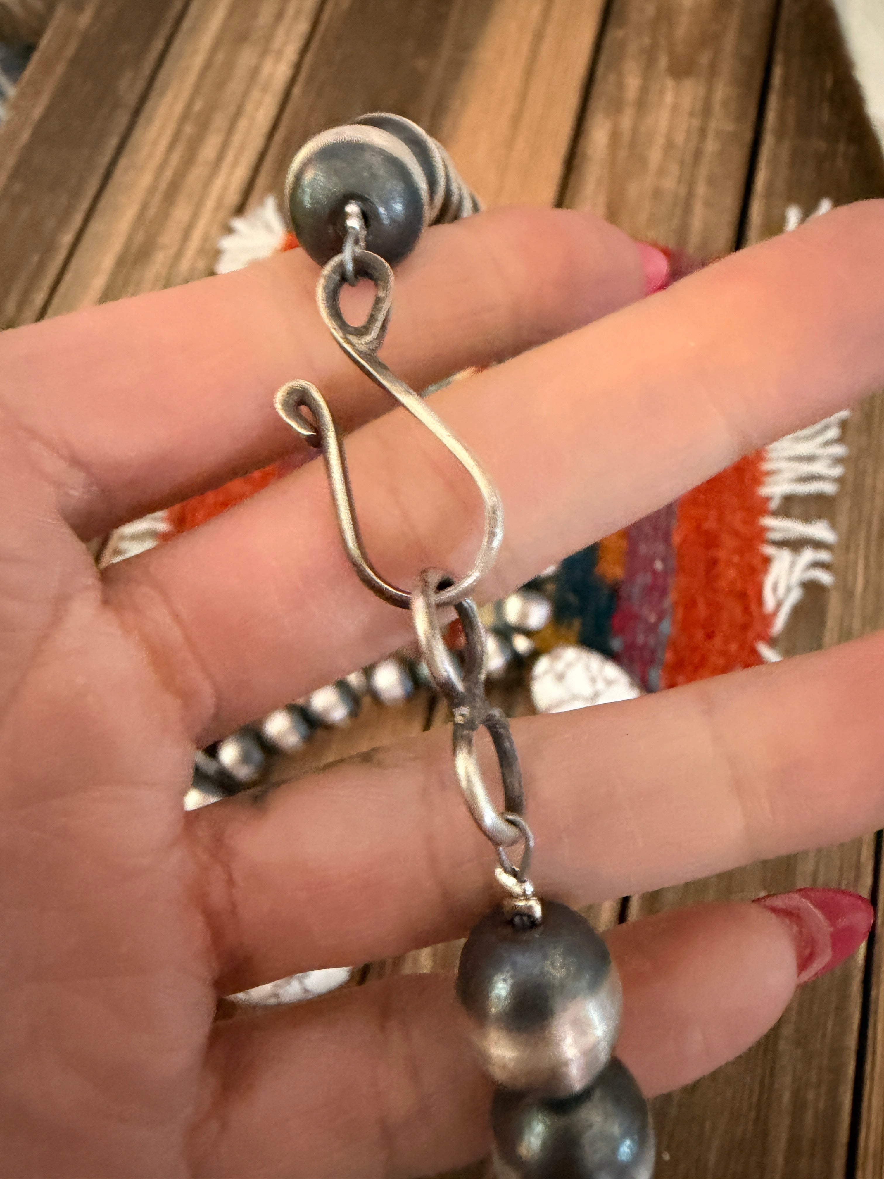 Handcrafted Wild Horse & Sterling Silver Beaded Necklace
