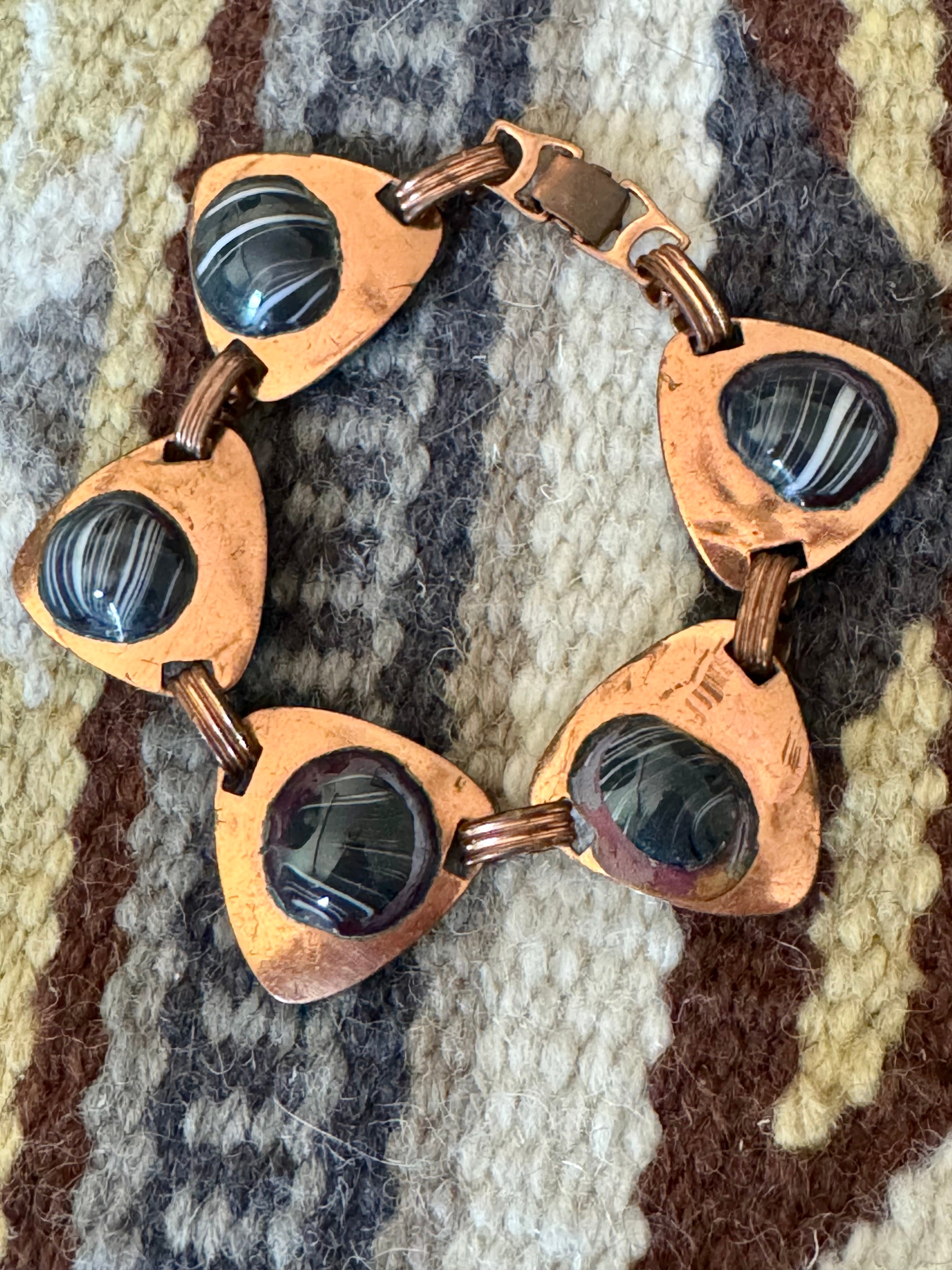 Vintage Handmade Copper Link Bracelet