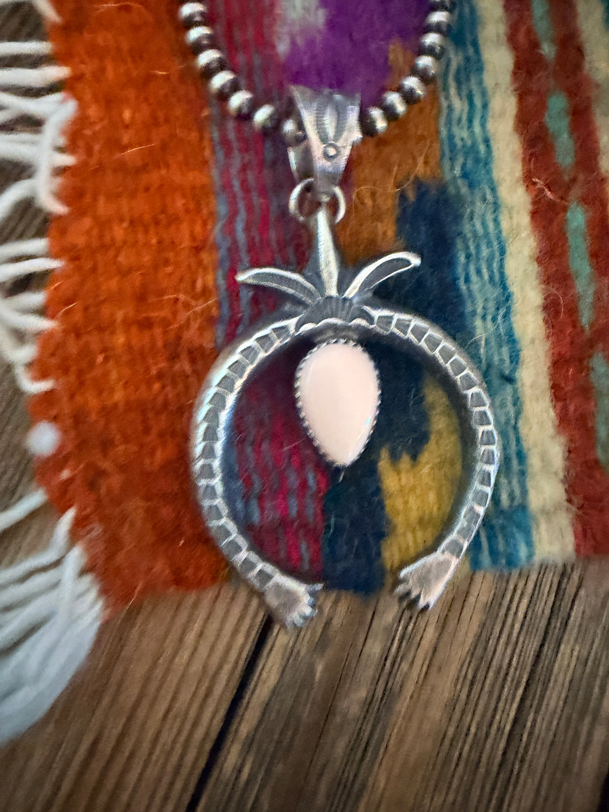 Handcrafted Sterling Silver & Queen Pink Conch Naja Pendant by Kevin Billah