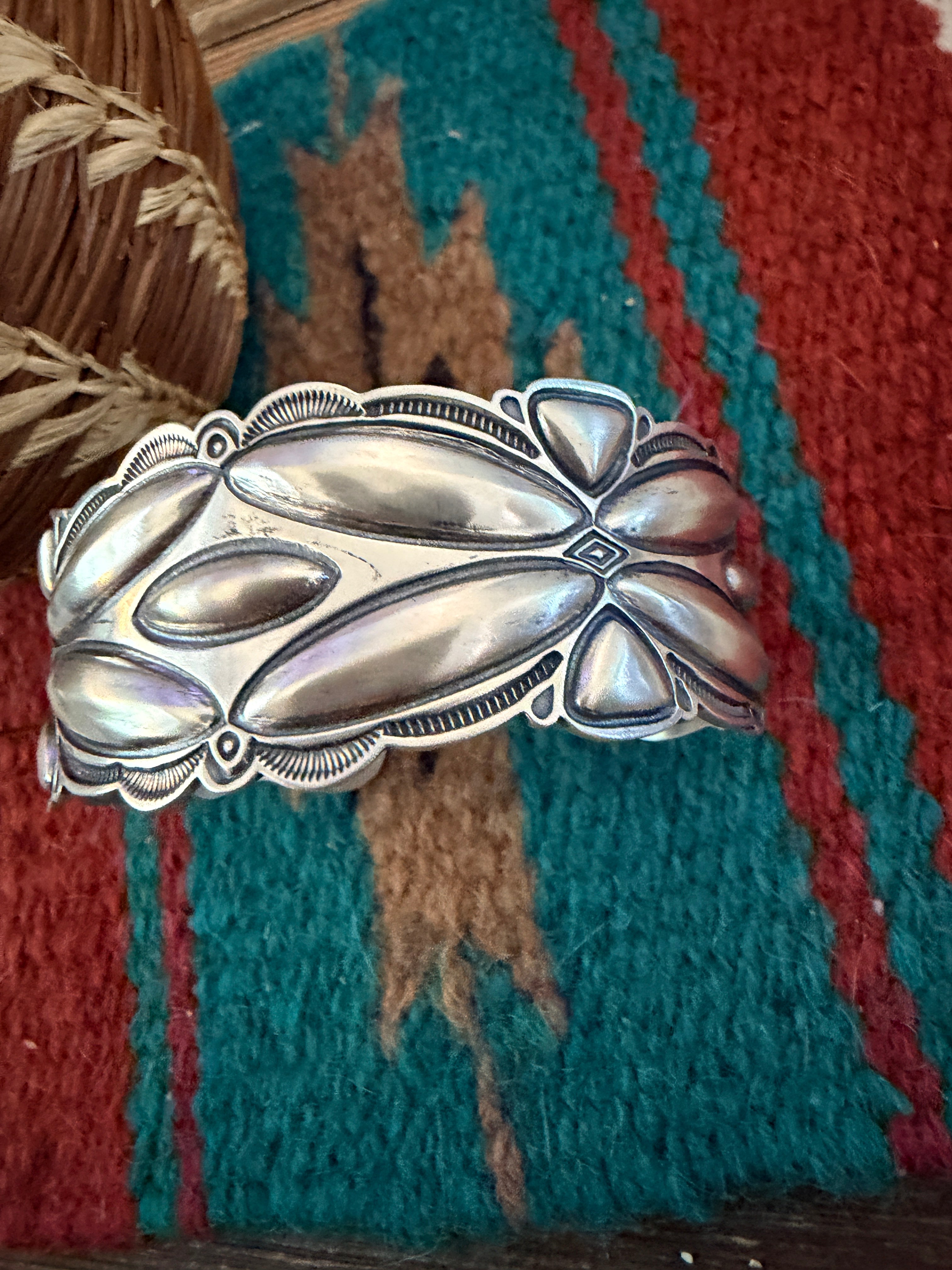 Handcrafted Sterling Silver Cuff Bracelet by Roland Dixson