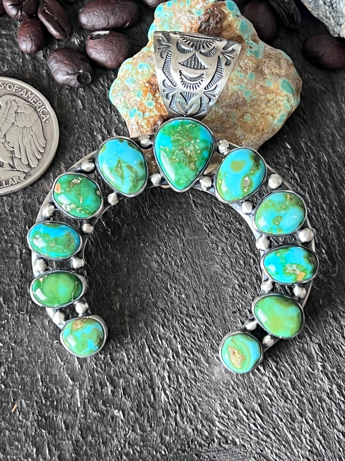 Diane Wylie Sterling Silver & Sonoran Mountain Turquoise Naja Pendant