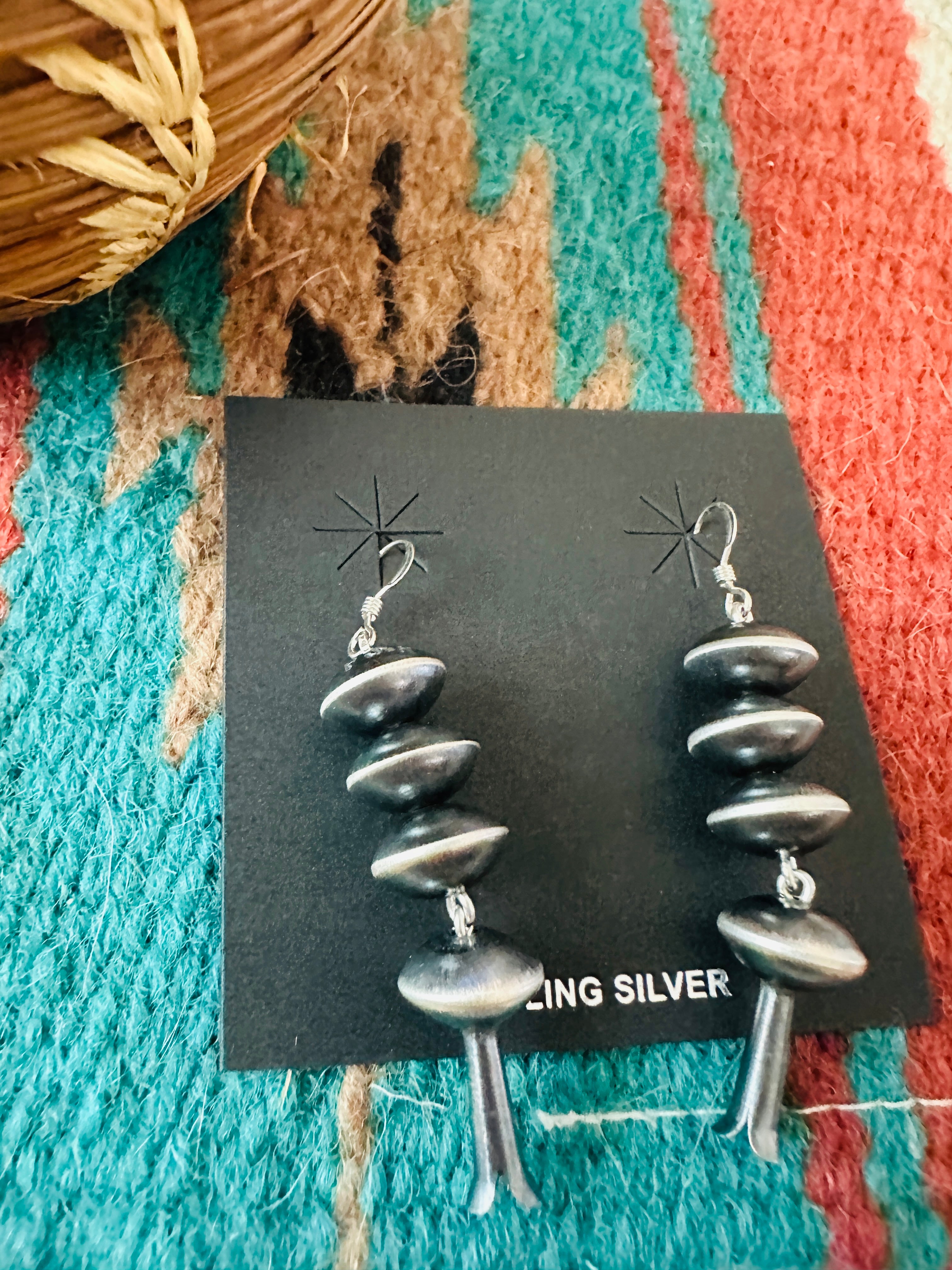 Sterling Silver Pearl Blossom Dangle Earrings