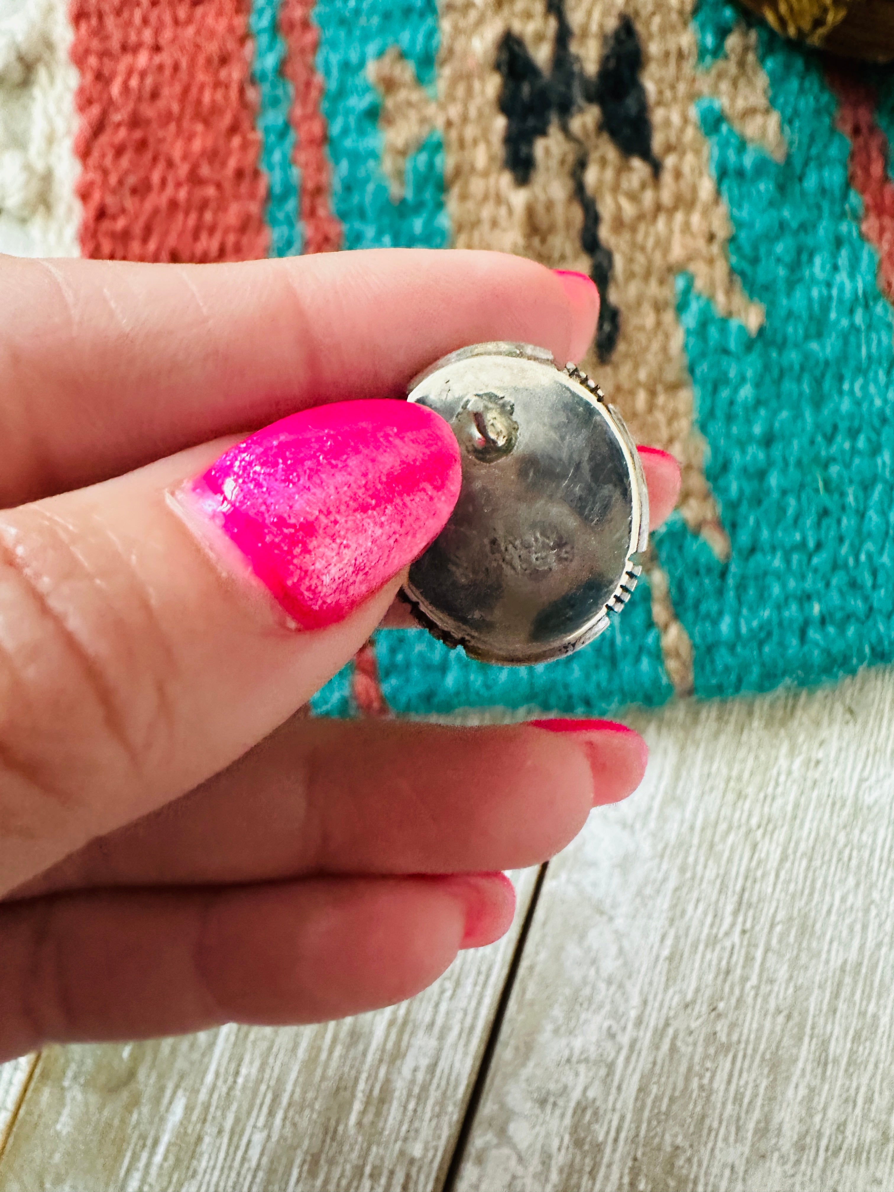 Handcrafted Sterling Silver & Turquoise Post Earrings