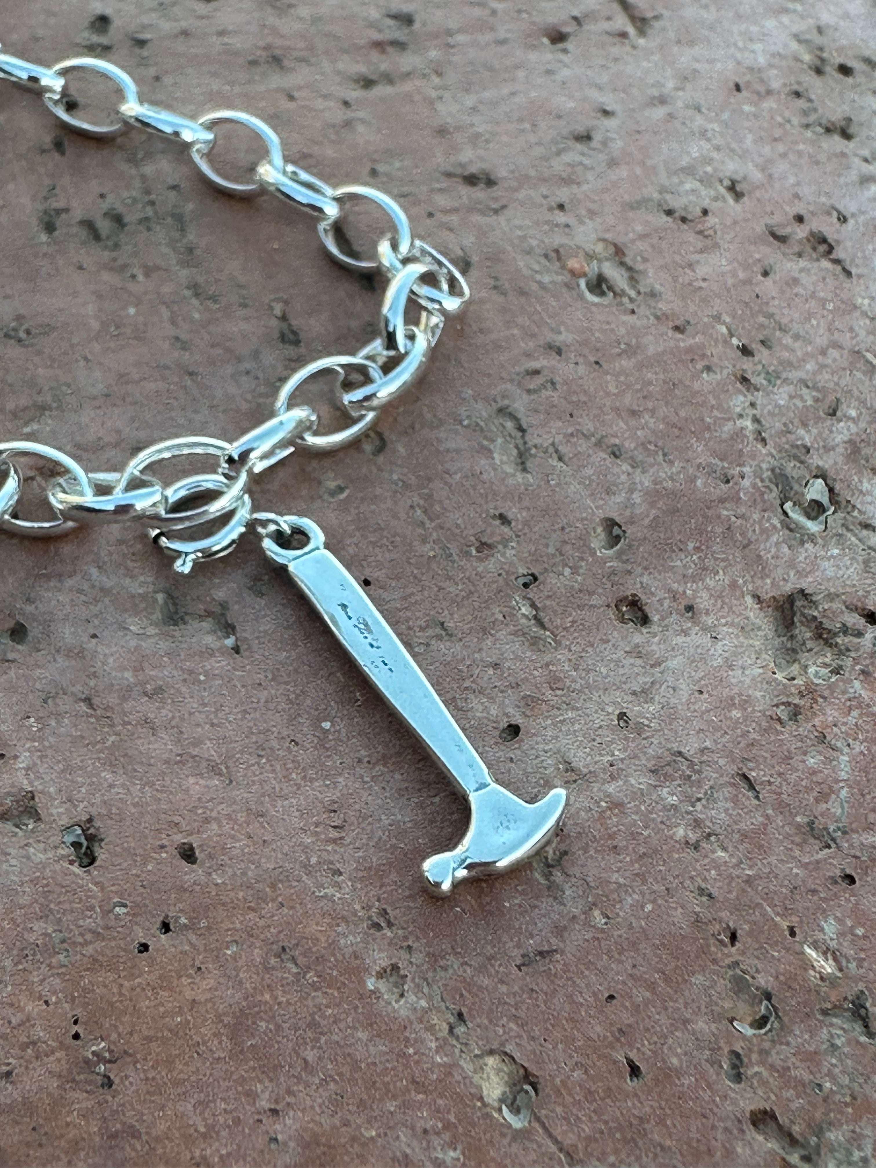 Navajo Crafted Sterling Silver Hammer Charm