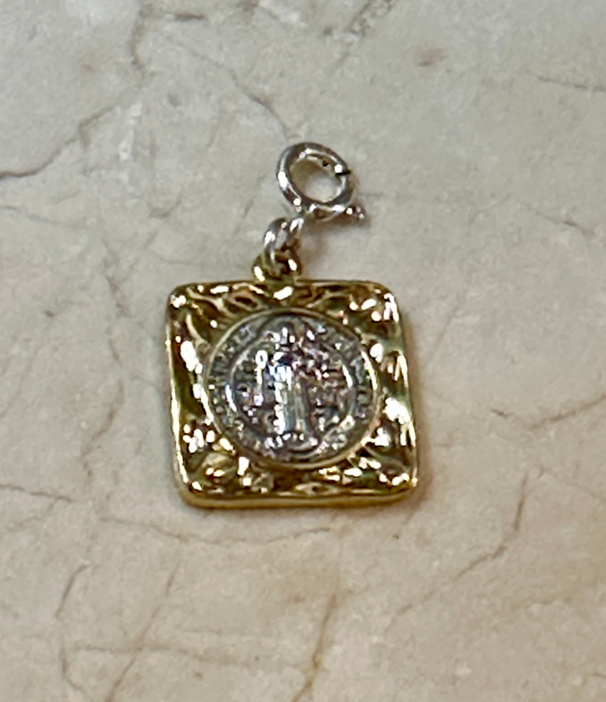Sterling Silver Saint Benedict Charm