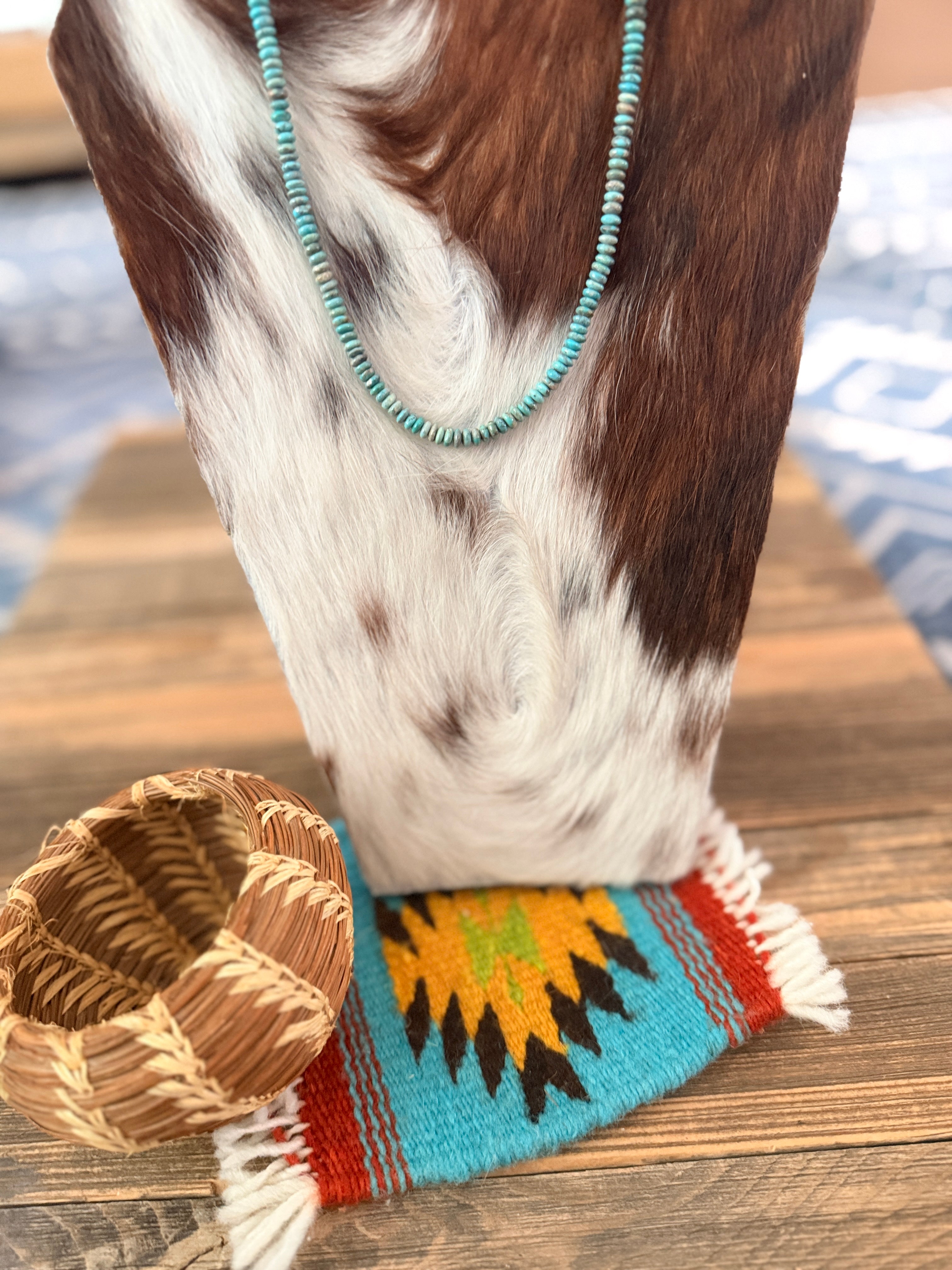 Handcrafted Turquoise 18" Beaded Necklace