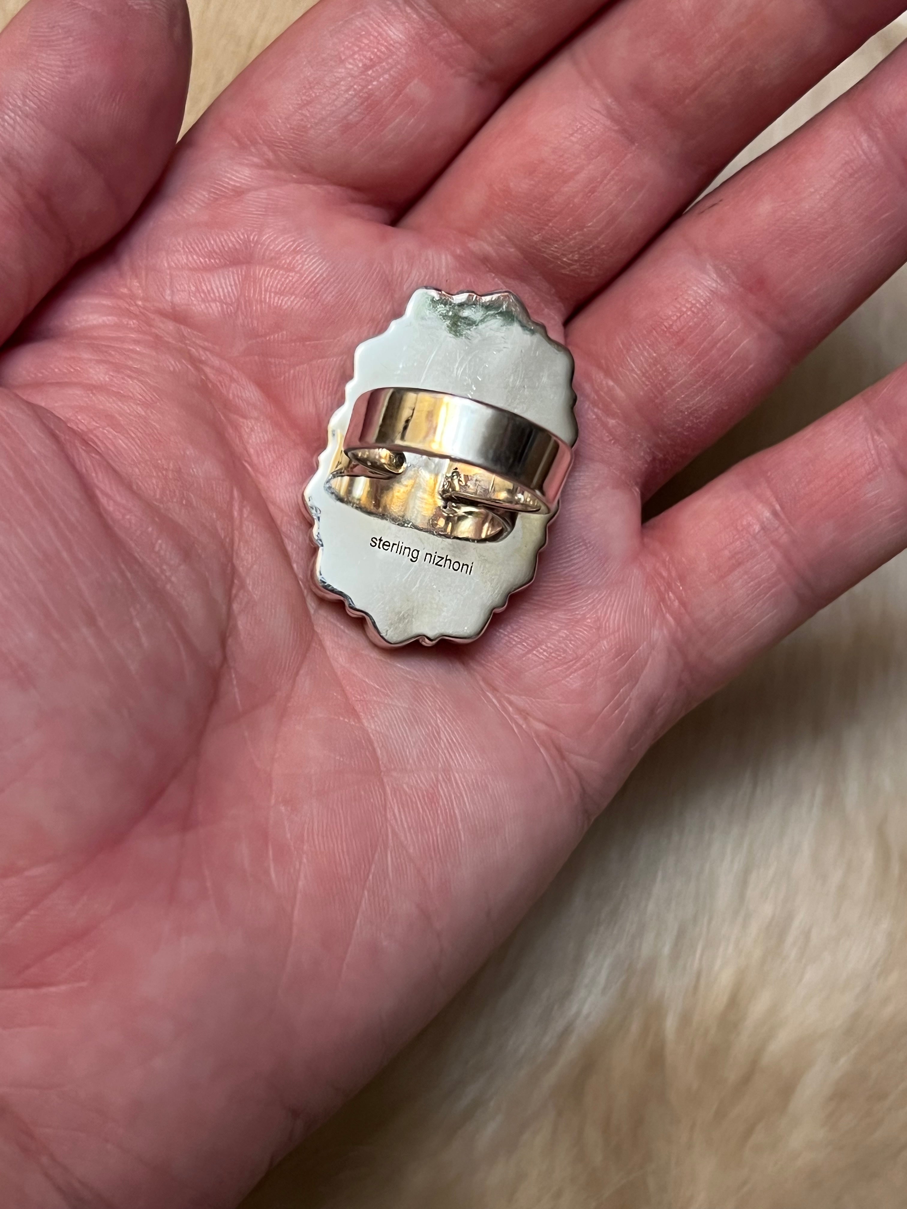 Handmade Wild Horse Gemstones & Sterling Silver Cluster Ring