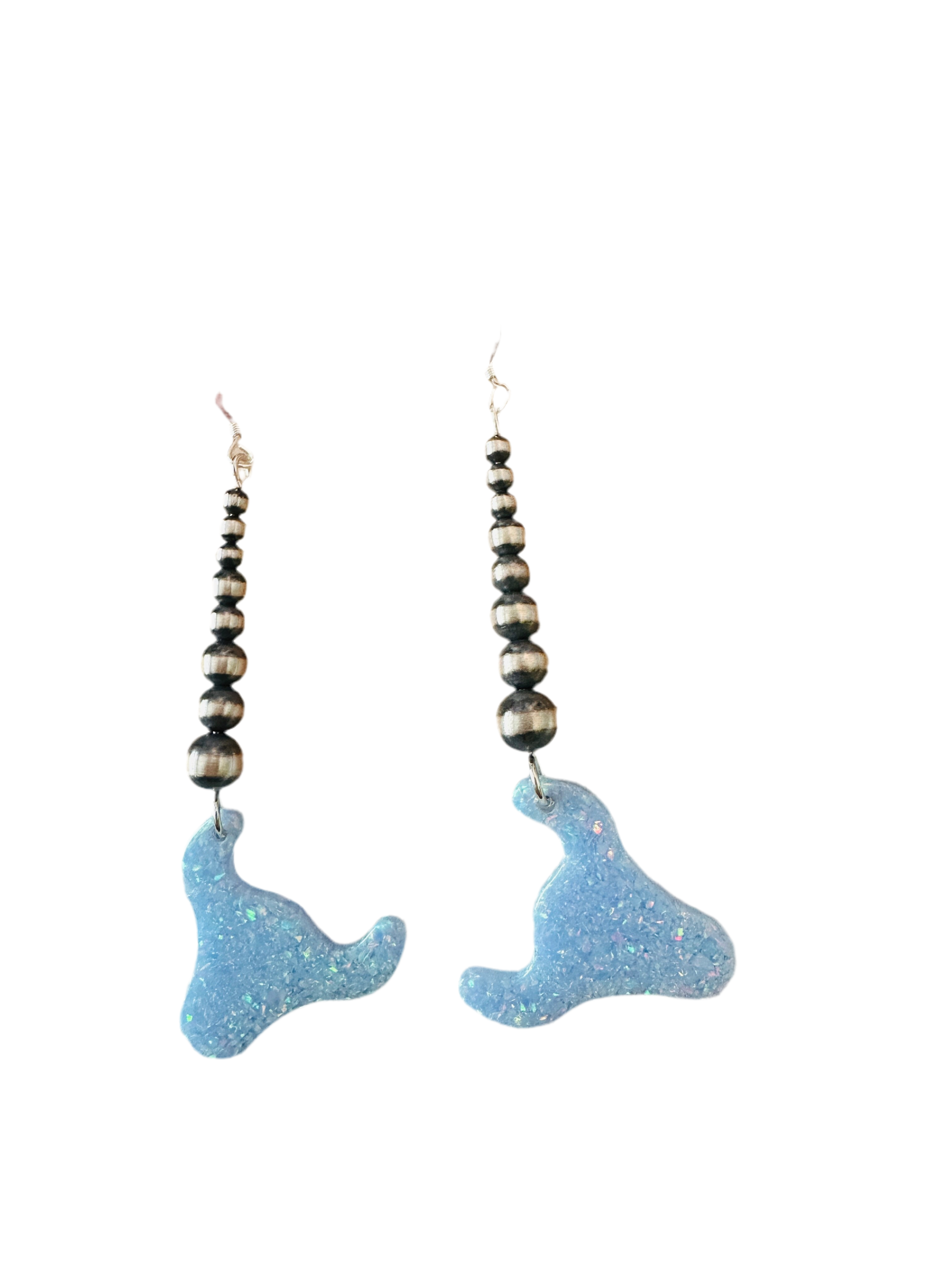 Summer Lovin’ Sterling Silver Pearl Beaded Opal Bull Head Dangle Earrings