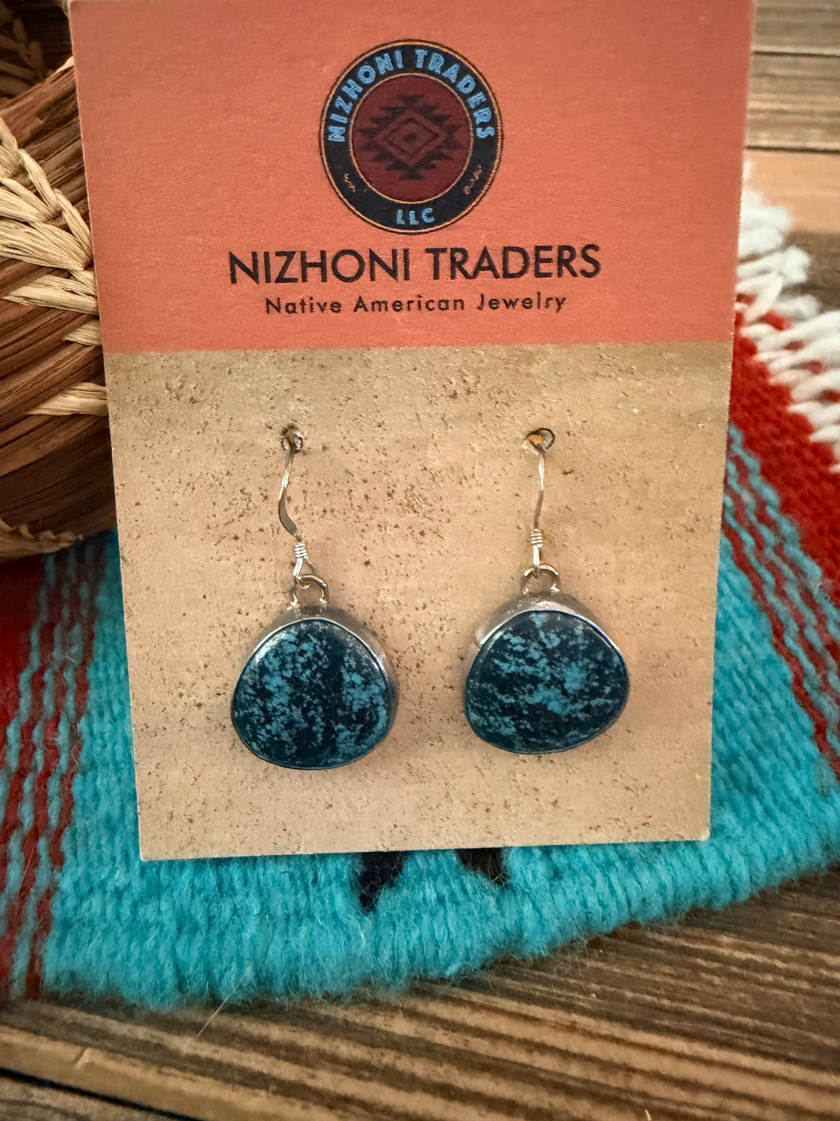 Handcrafted Turquoise & Sterling Silver Dangle Earrings
