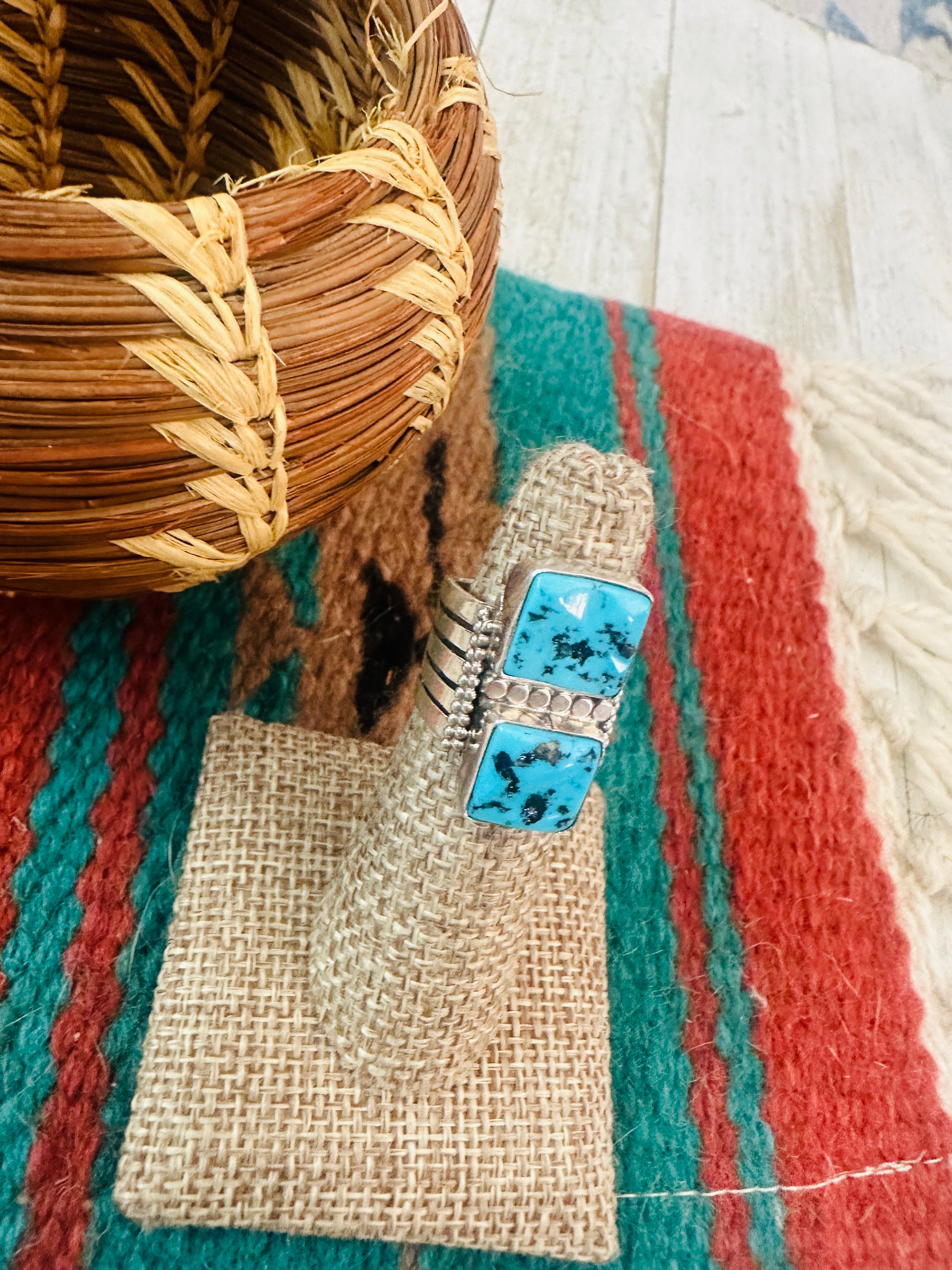 Handcrafted Sterling Silver & Kingman Turquoise Ring