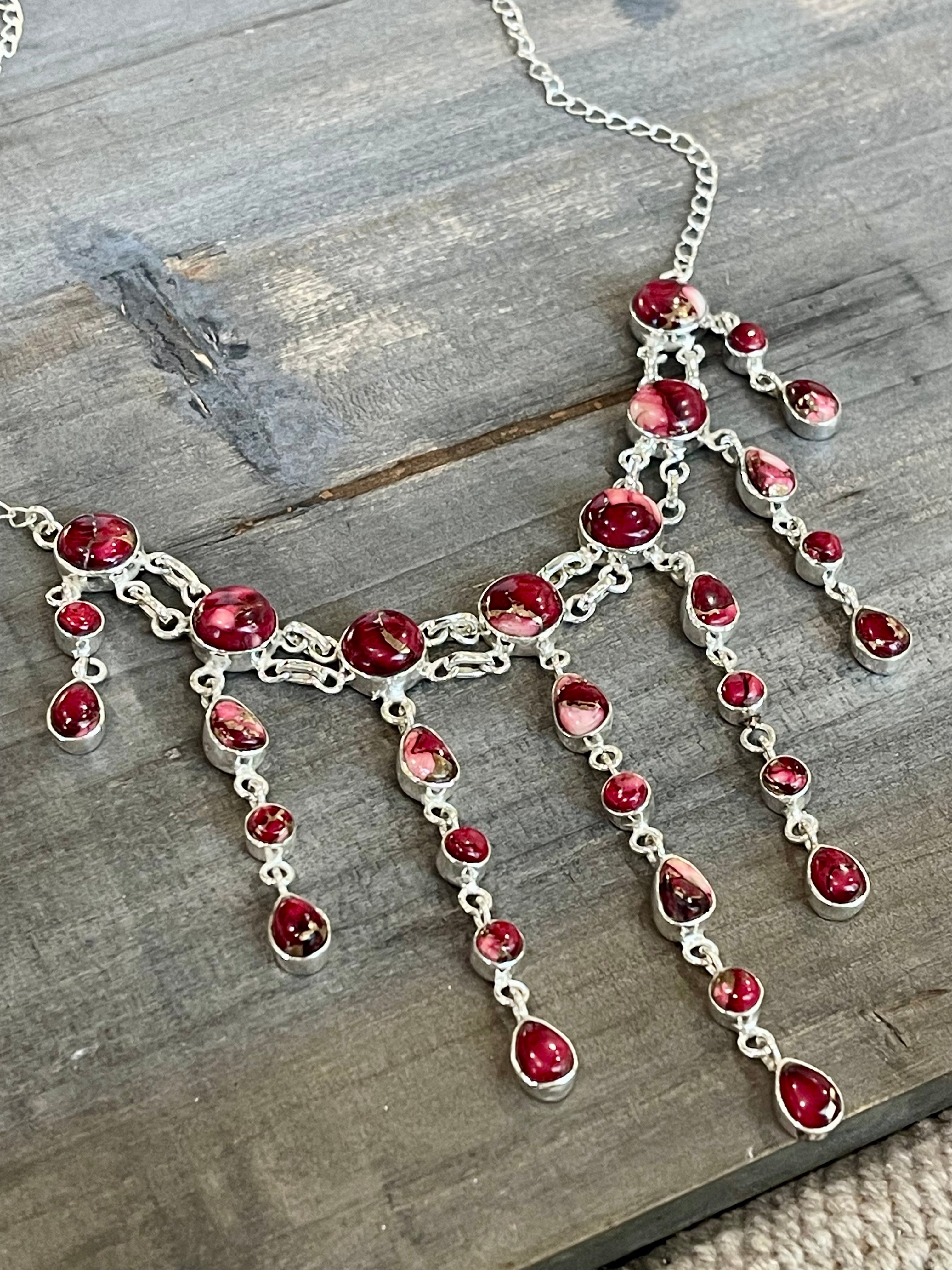 Beautiful Handmade Sterling Silver Dahlia Rose  Necklace