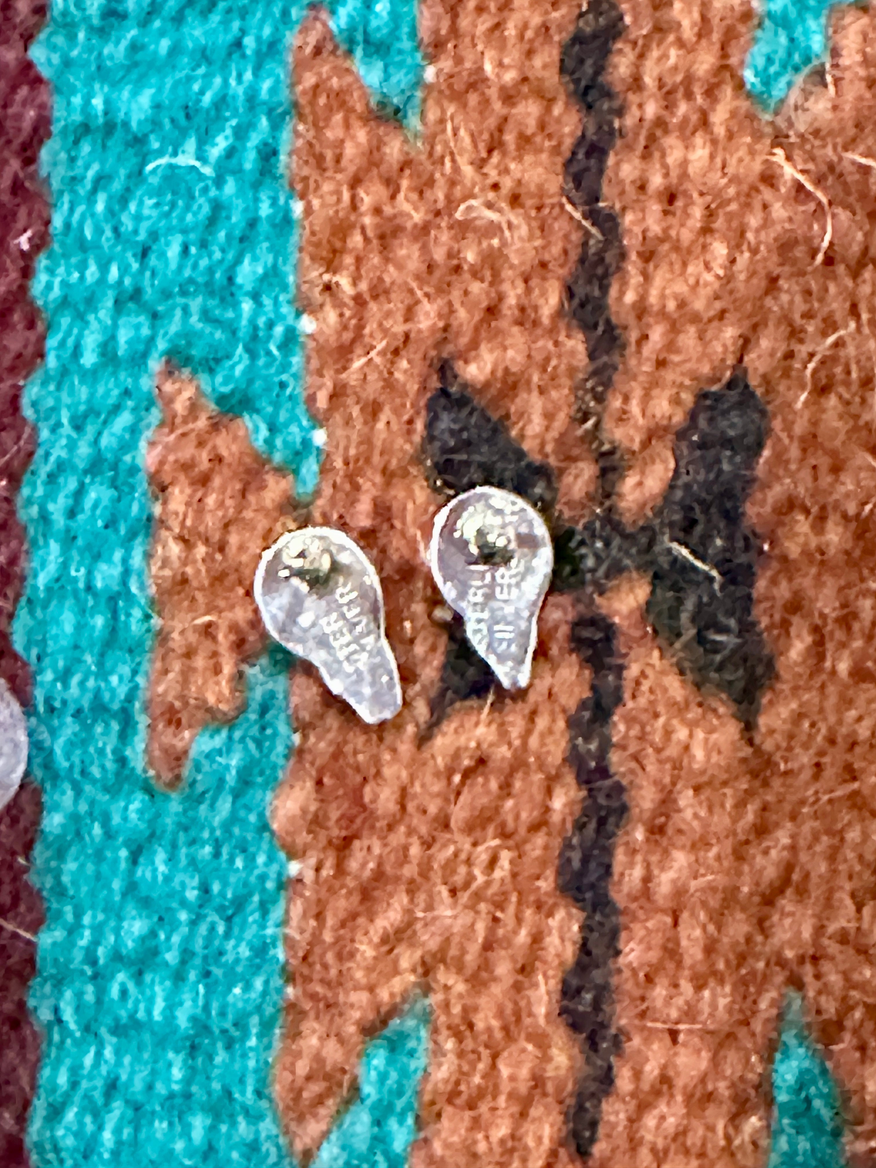 Handcrafted Sterling Silver & Turquoise Stud Earrings