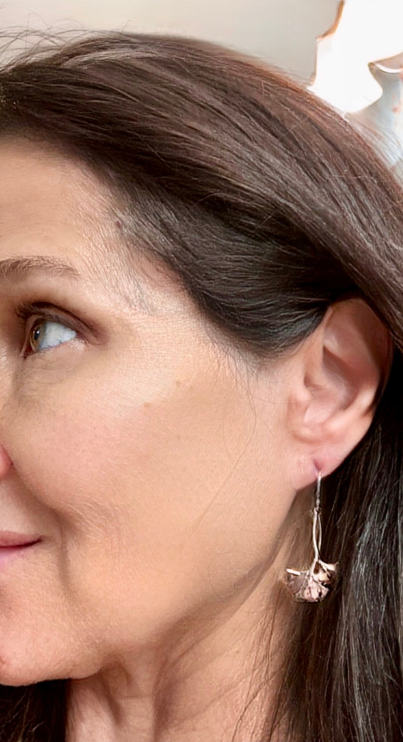 Sterling Silver Gingko Earrings