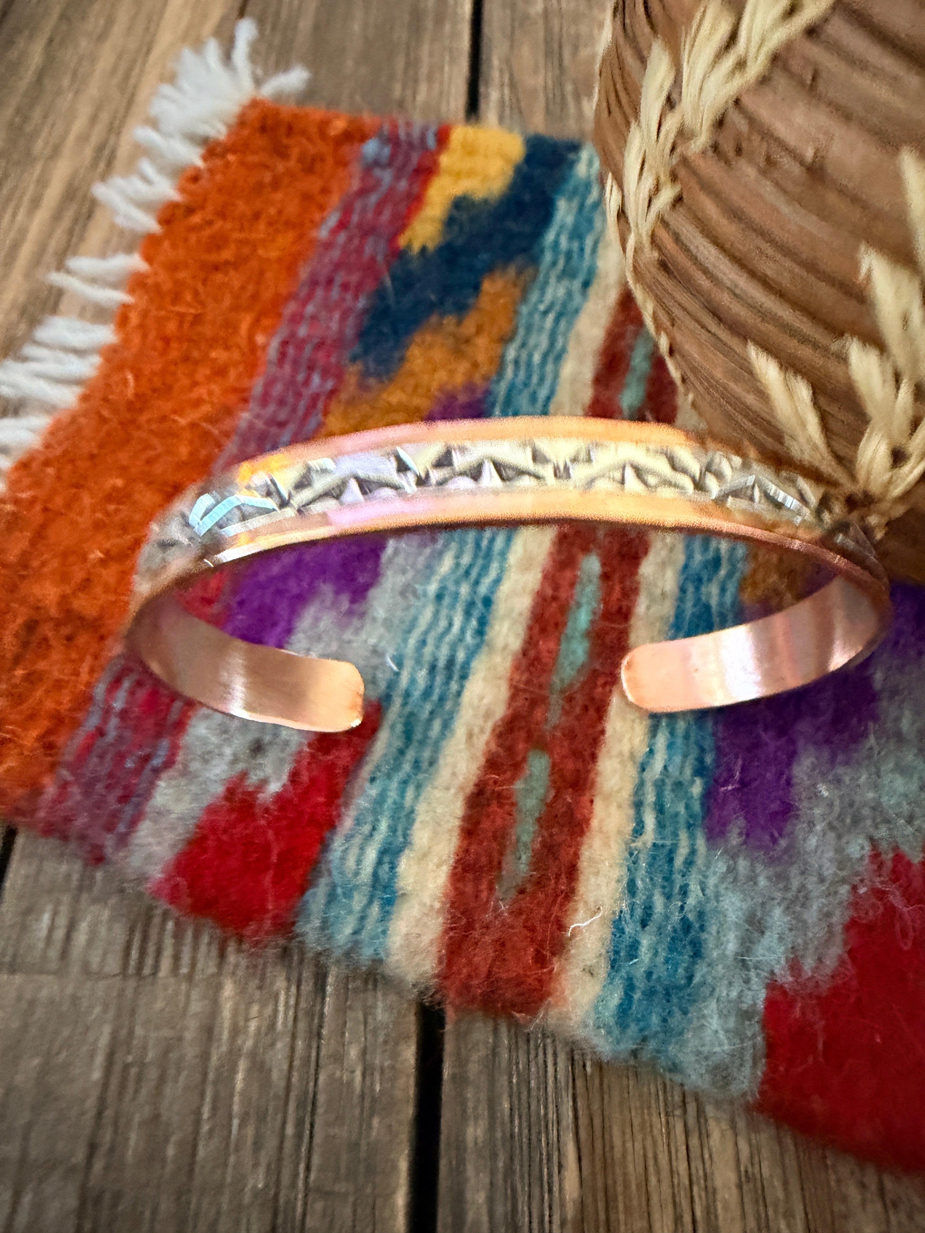 Handcrafted Copper & Sterling Silver Cuff Bracelet