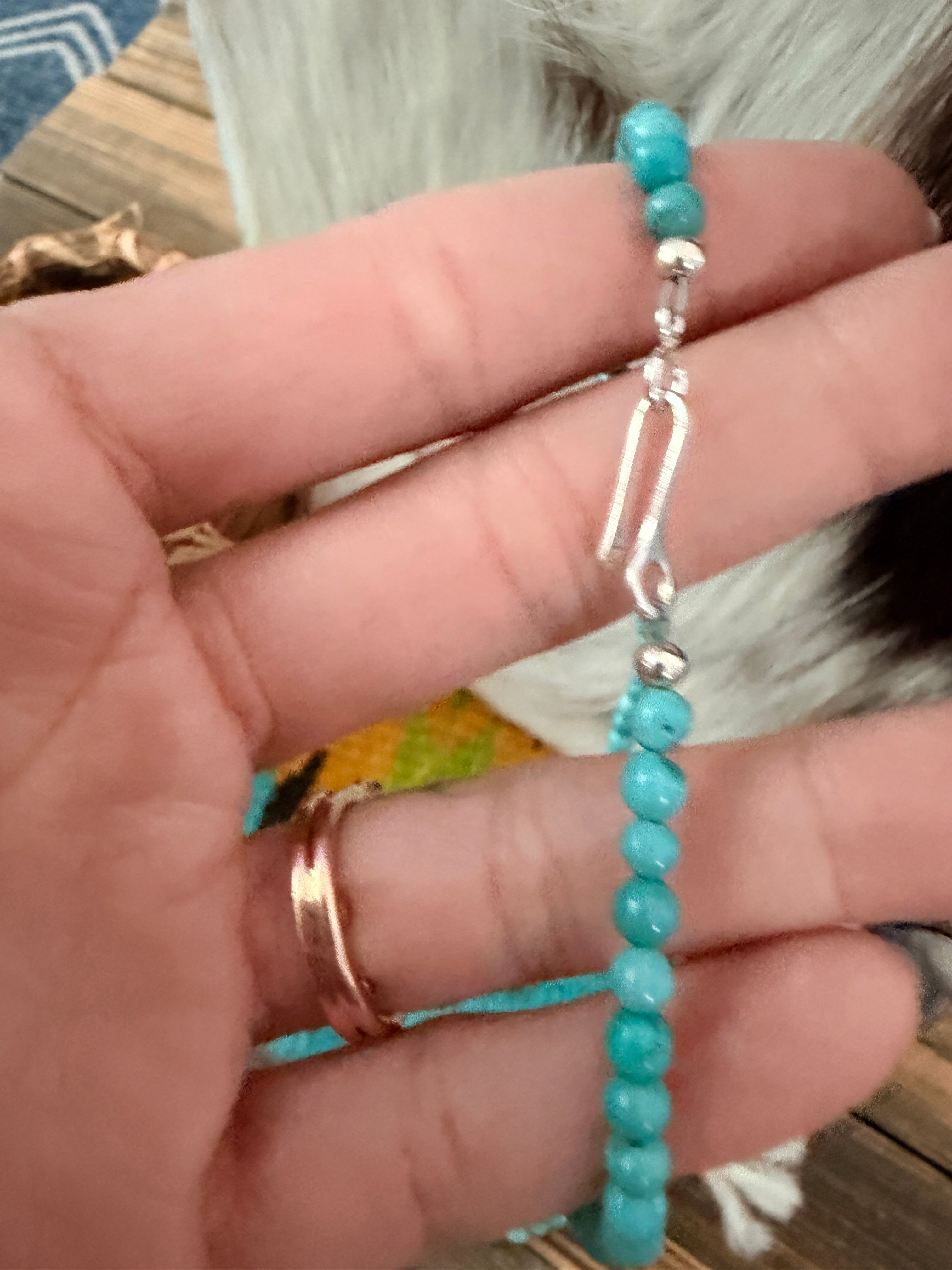 Handcrafted Turquoise 18" Beaded Necklace