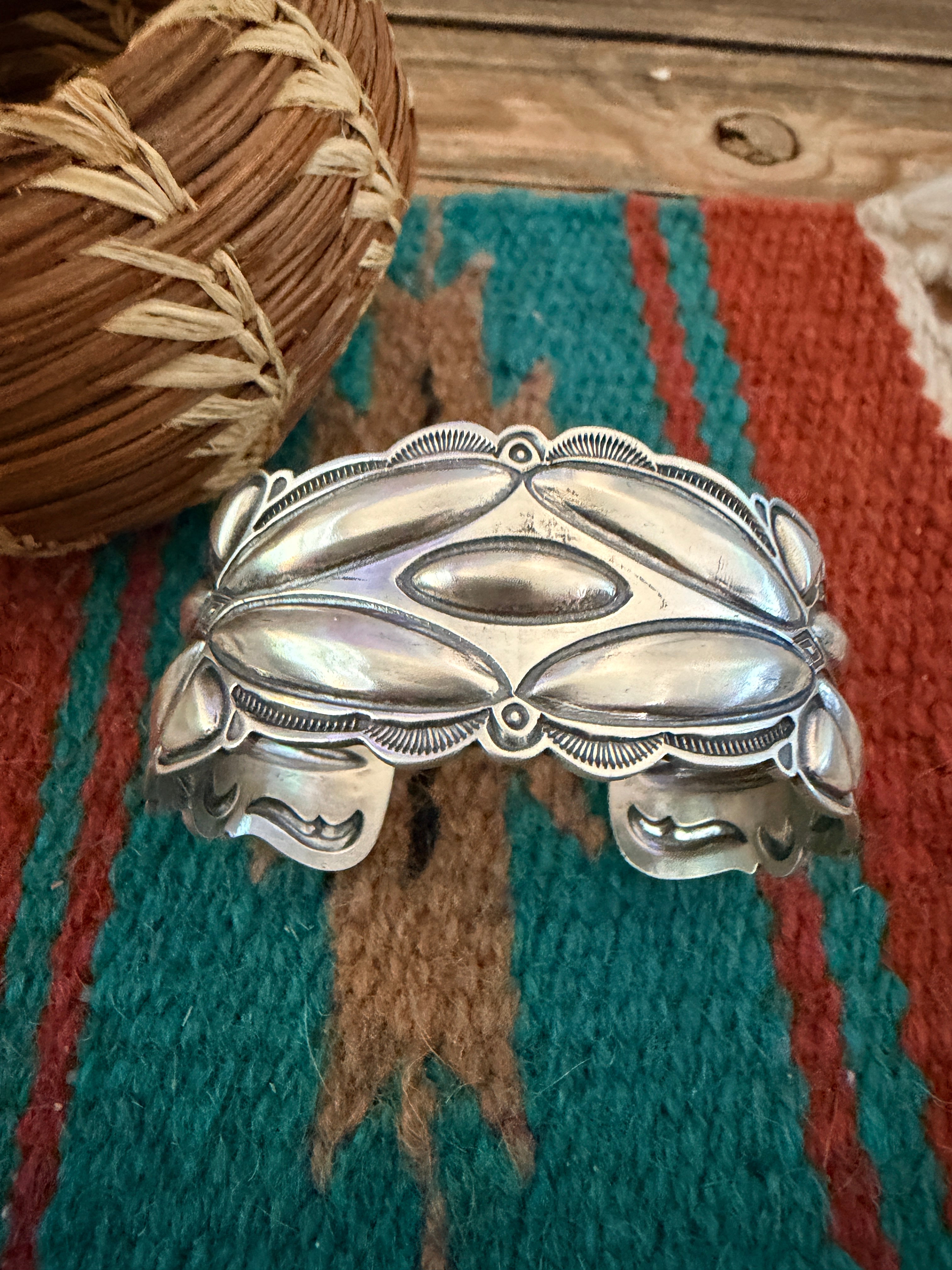 Handcrafted Sterling Silver Cuff Bracelet by Roland Dixson