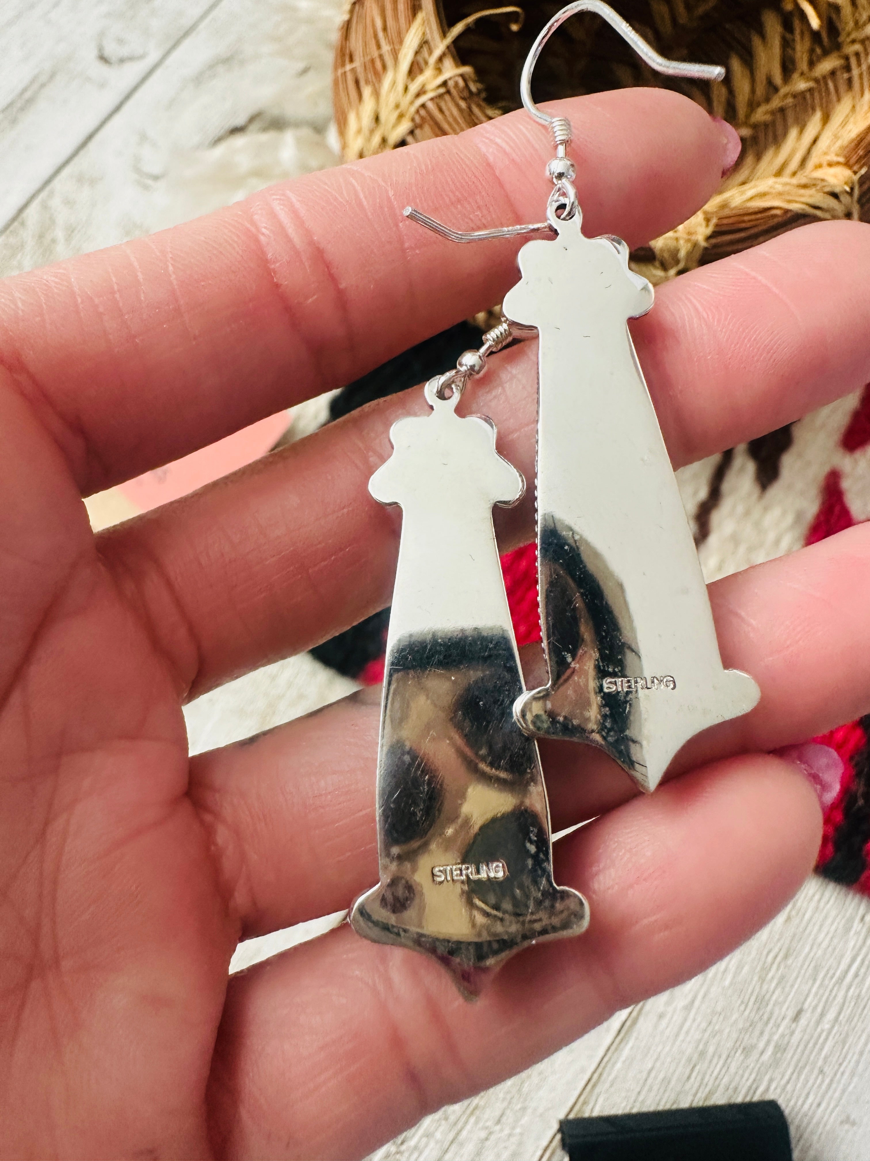 Handcrafted Sonoran Jasper & Sterling Silver Dangle Earrings