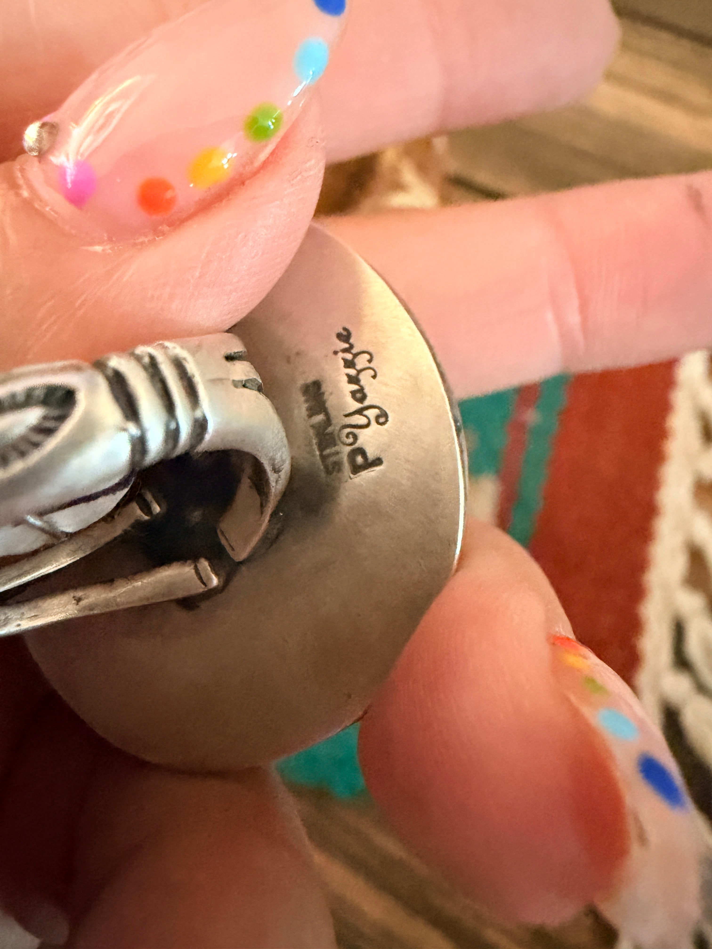 Handcrafted Sterling Silver Concho Ring Size 6.5 by Patrick Yazzie