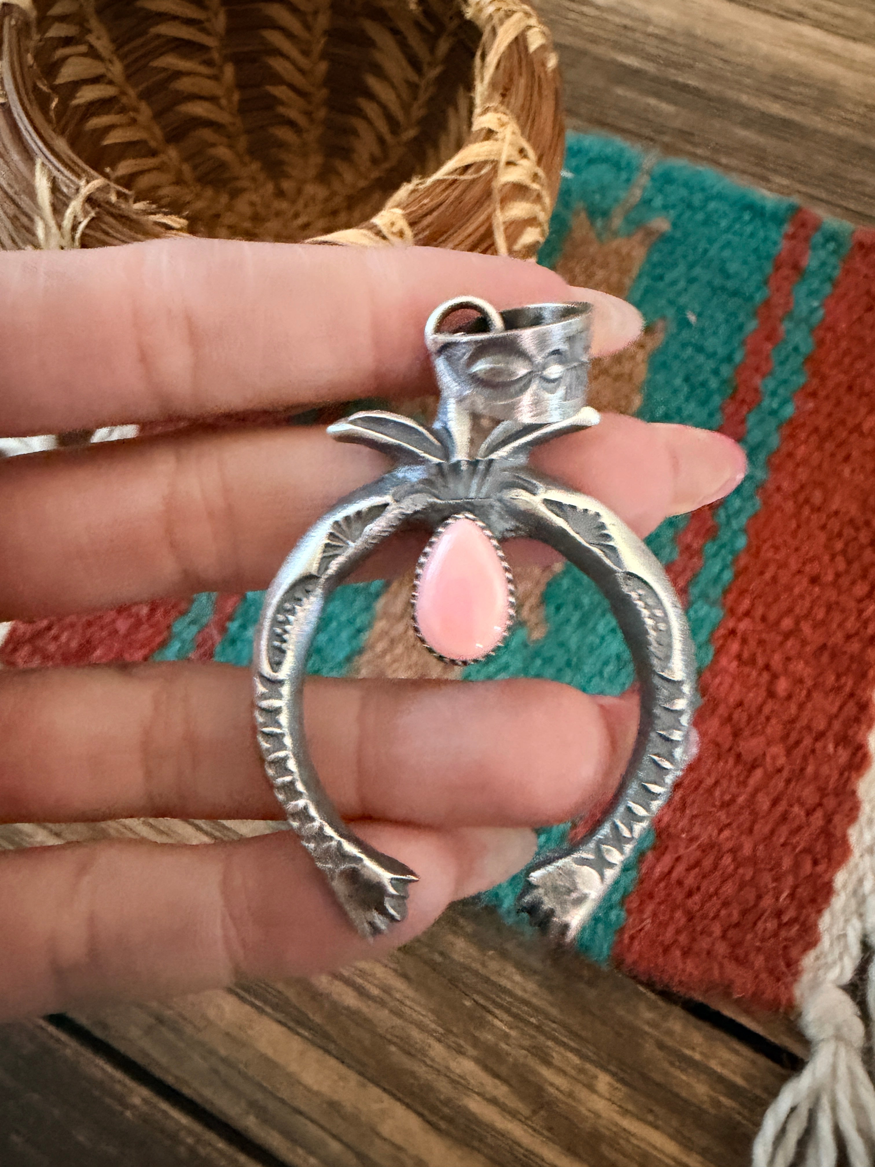 Handcrafted Sterling Silver & Queen Pink Naja Pendant by Kevin Billah