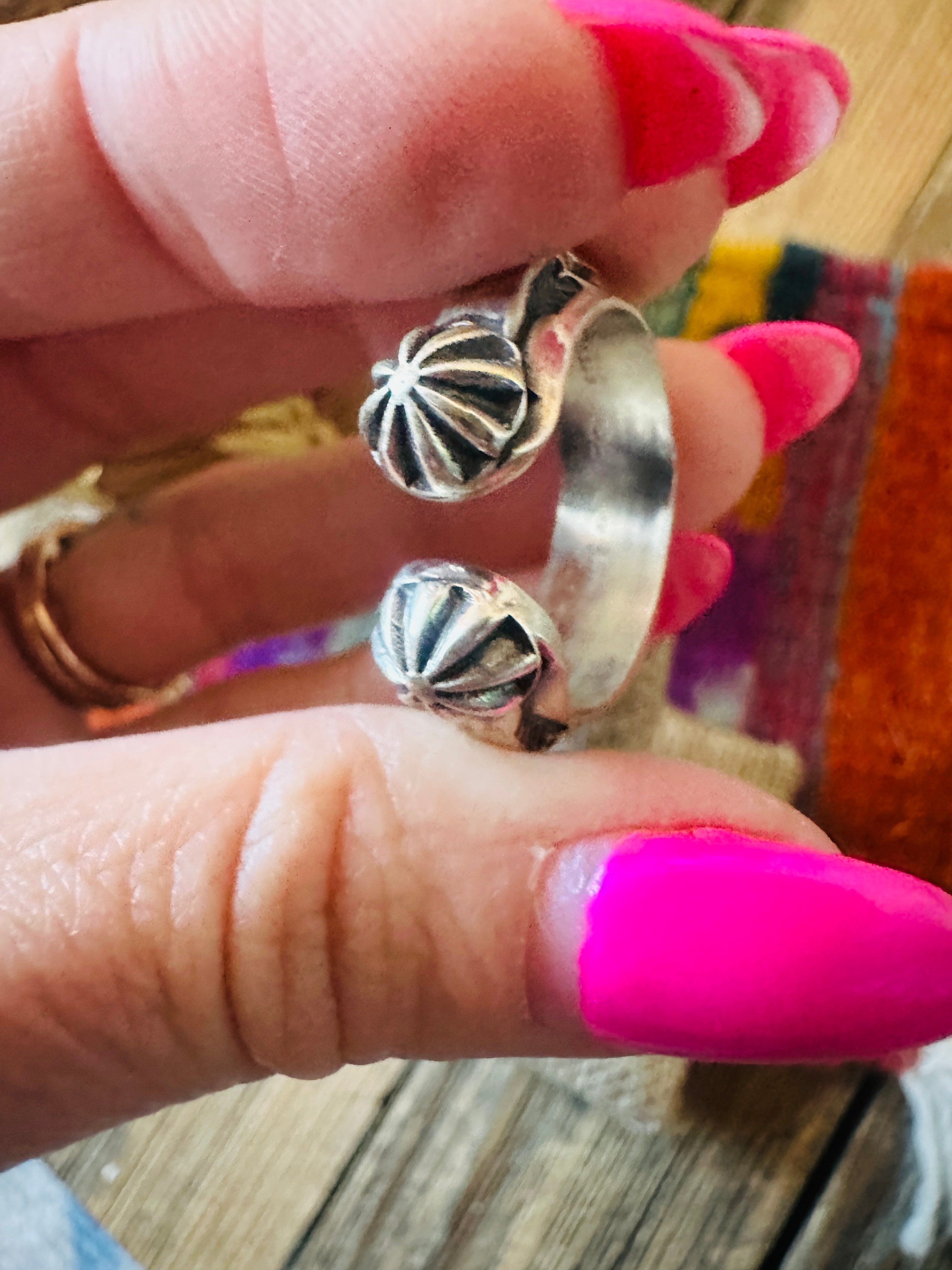 Handcrafted Sterling Silver Band Ring Size 8 by Sunshine Reeves