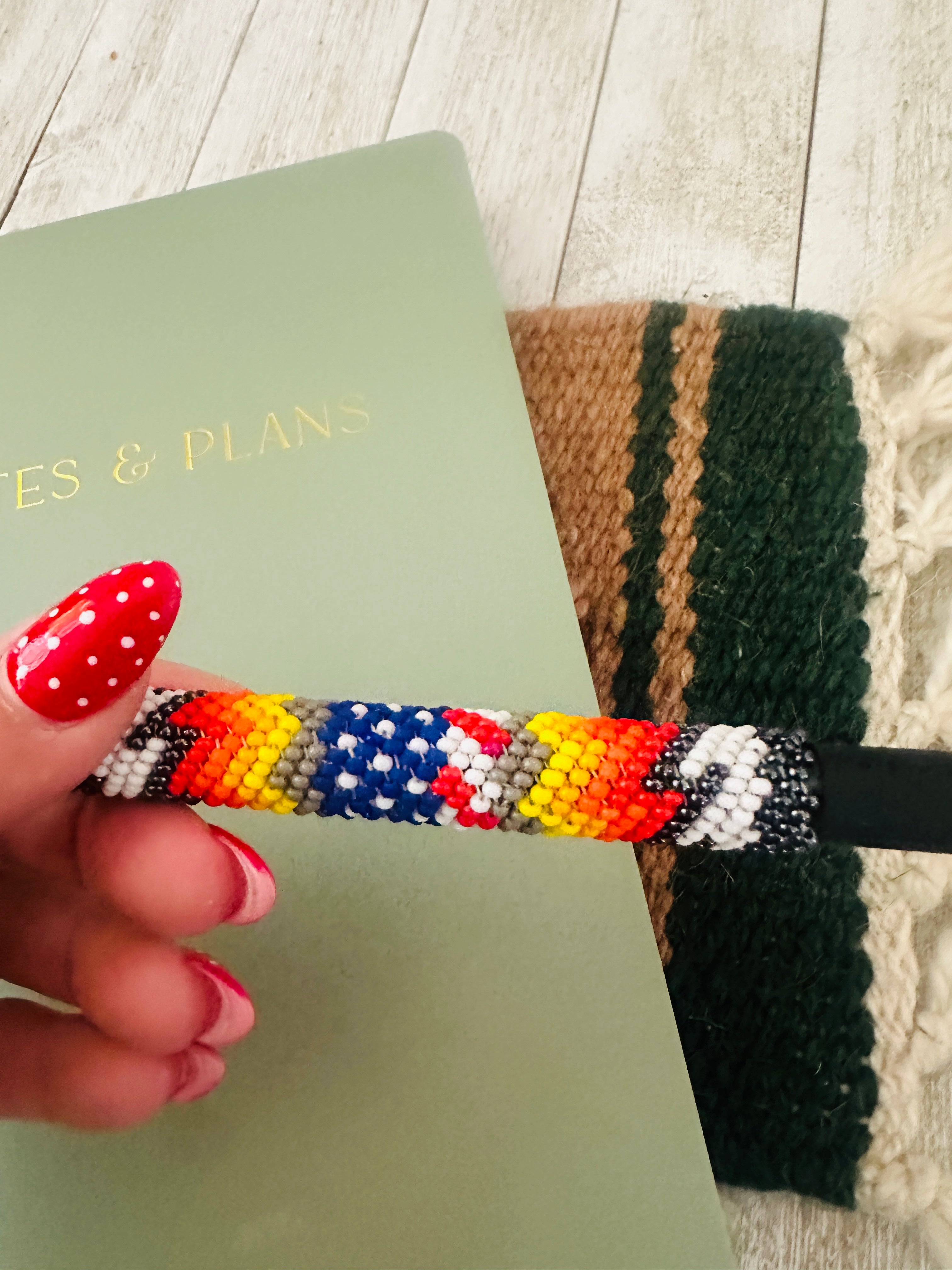 Handcrafted  Muticolor Beaded Pen