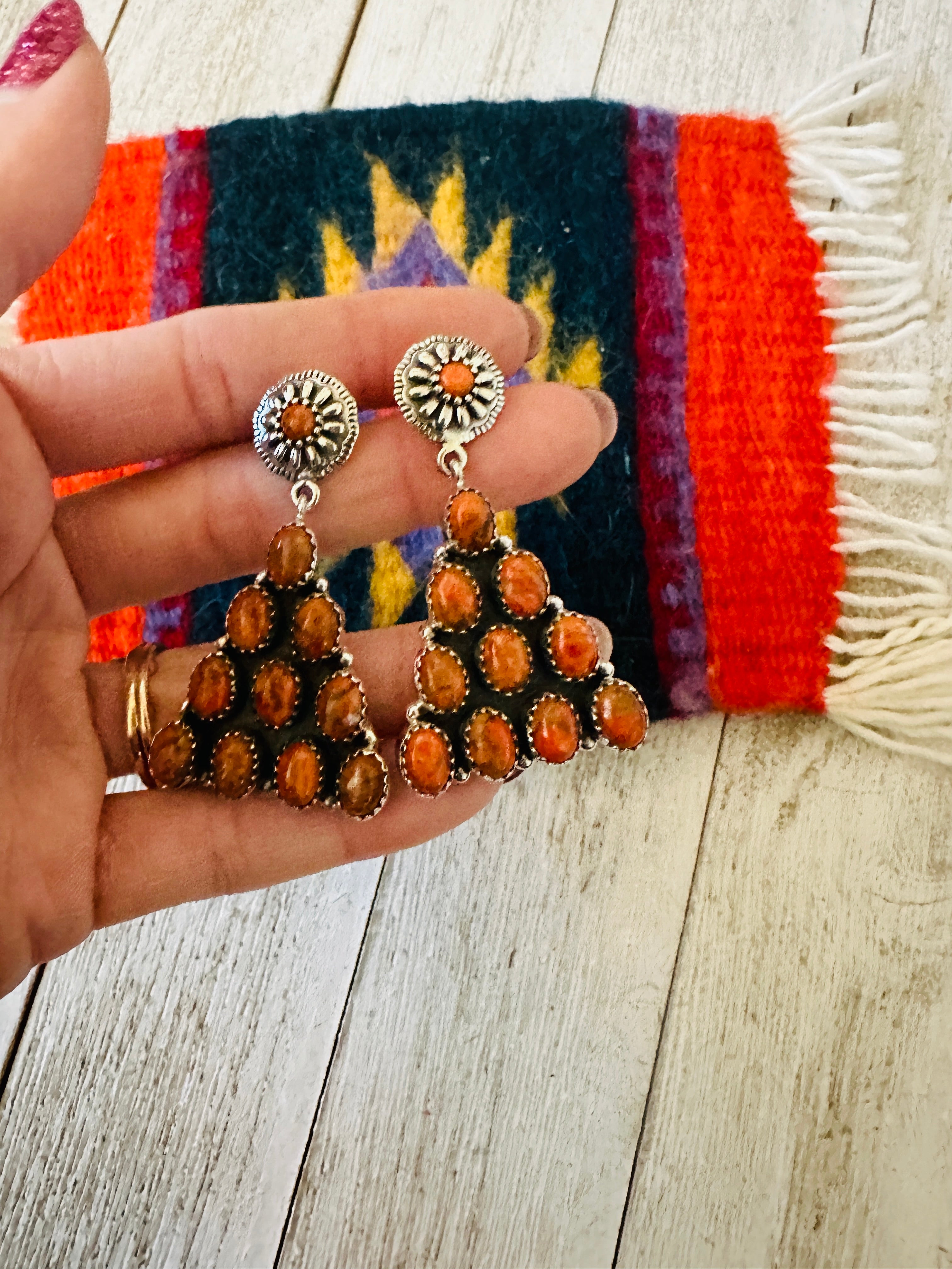 Woolen earrings clearance