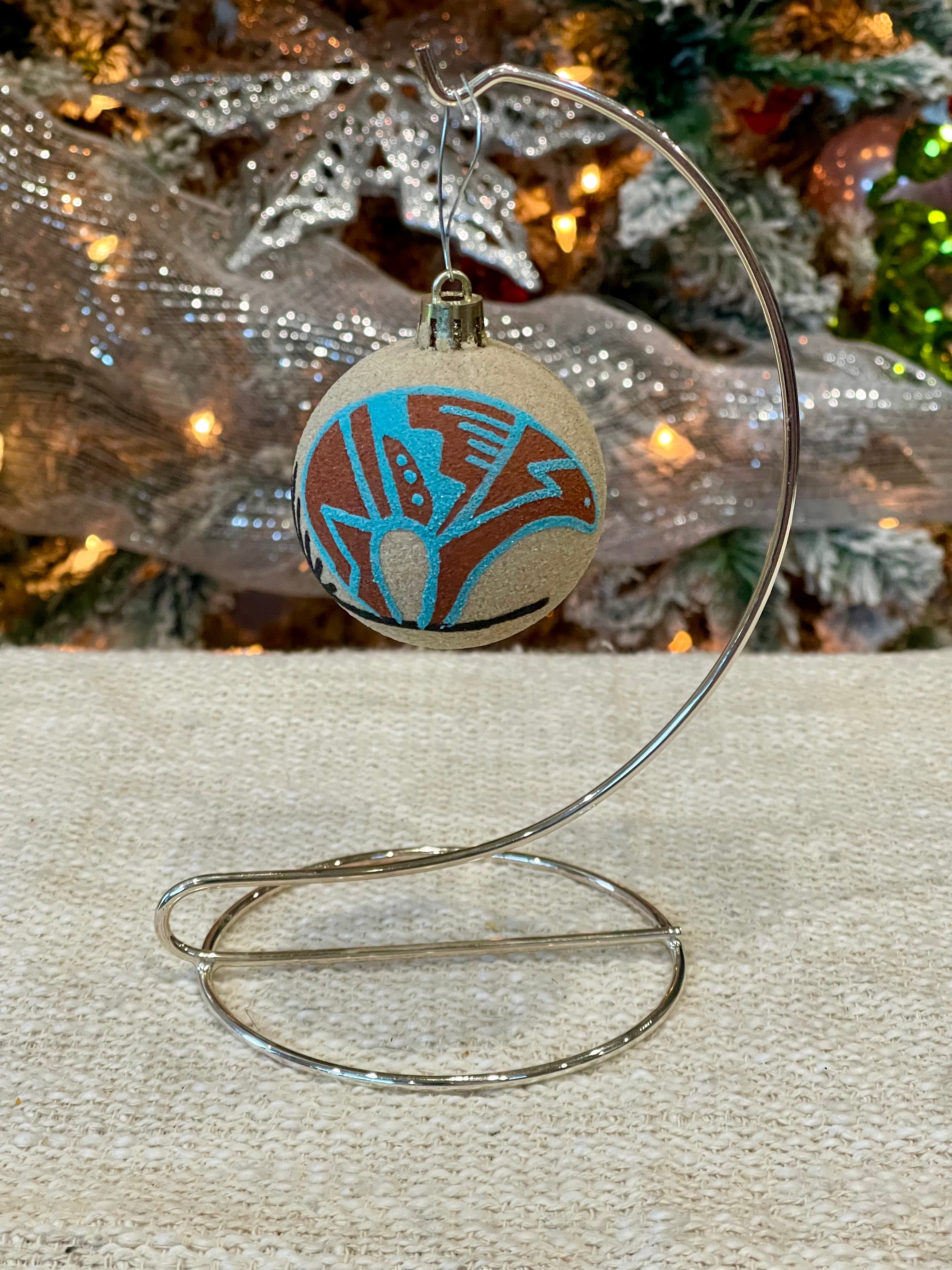 Handcrafted Ceramic Sand Painted Ornament