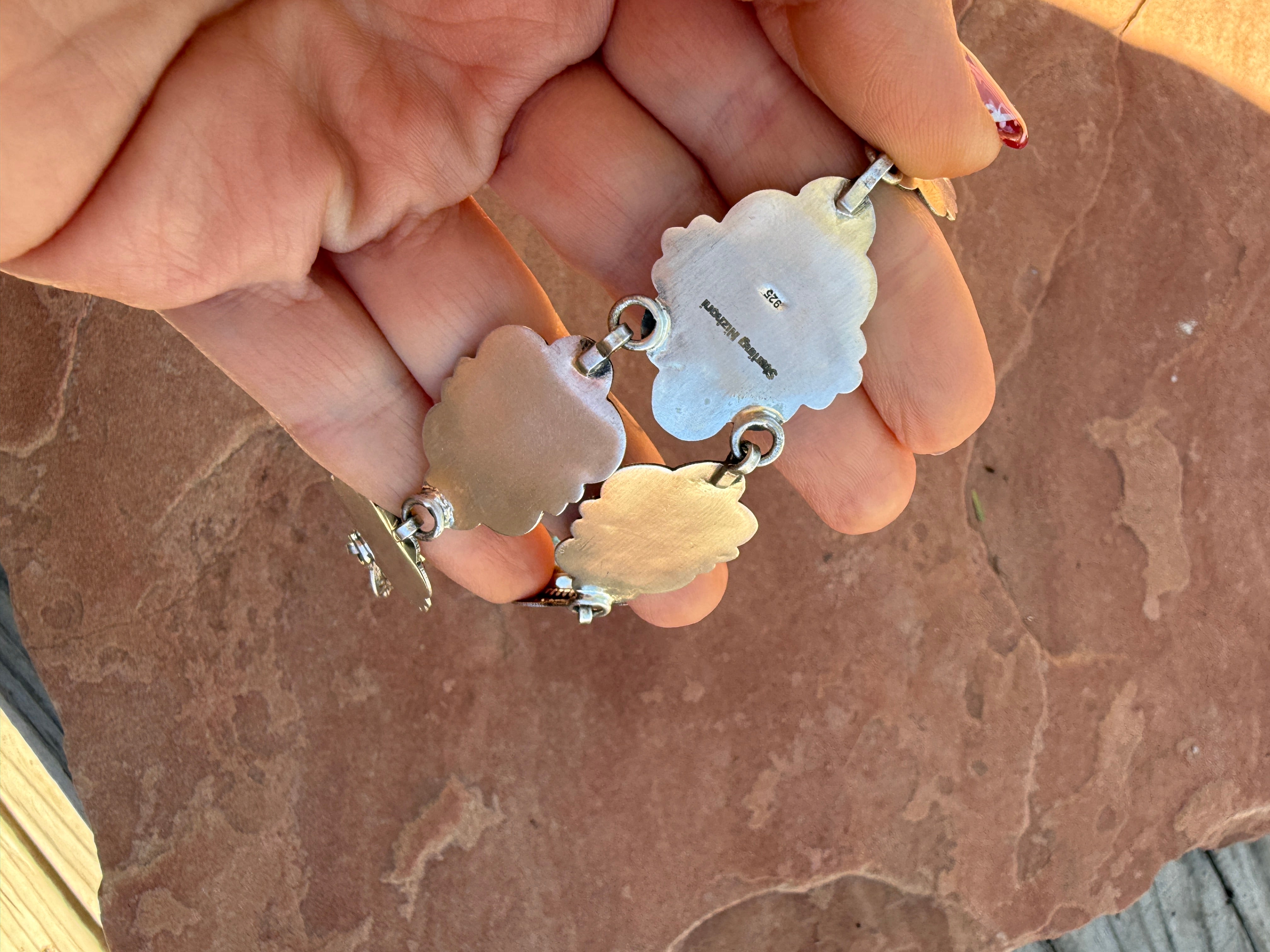 Handmade Number 8 Turquoise & Sterling Silver Lariat Necklace