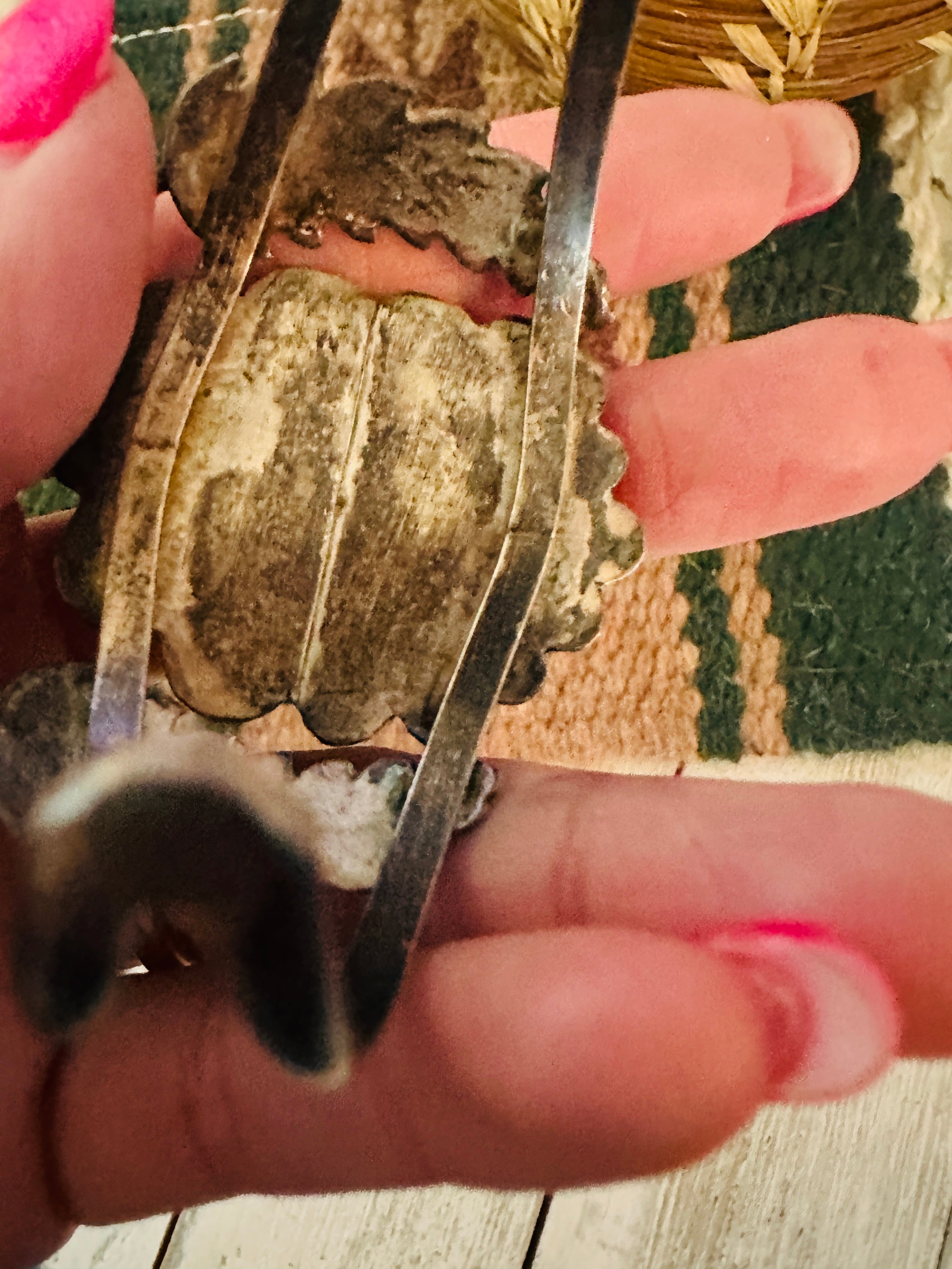 Handcrafted Old Pawn Turquoise & Sterling Silver Cuff Bracelet