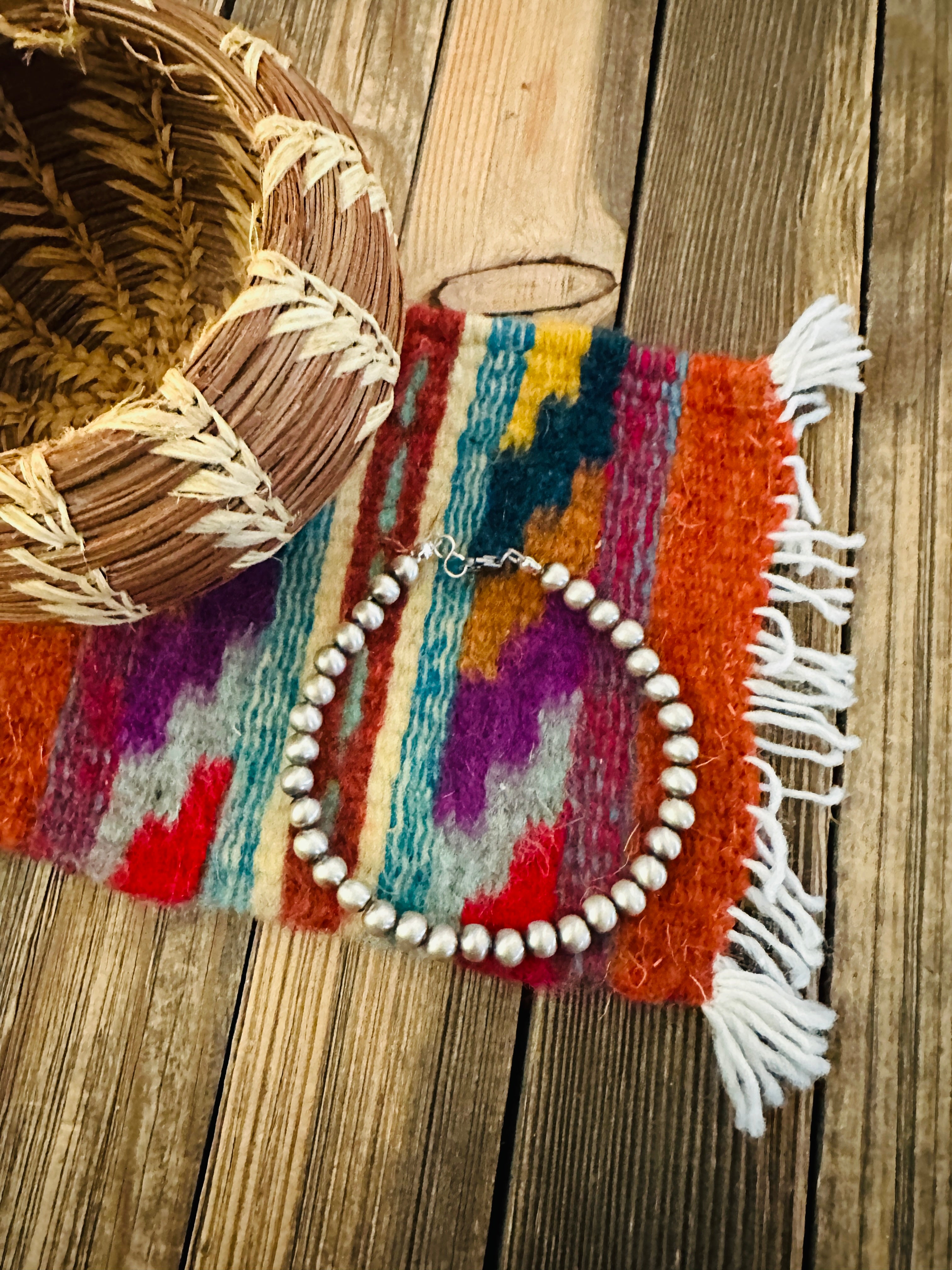 Handcrafted 5mm Sterling Silver Pearl Beaded Bracelet