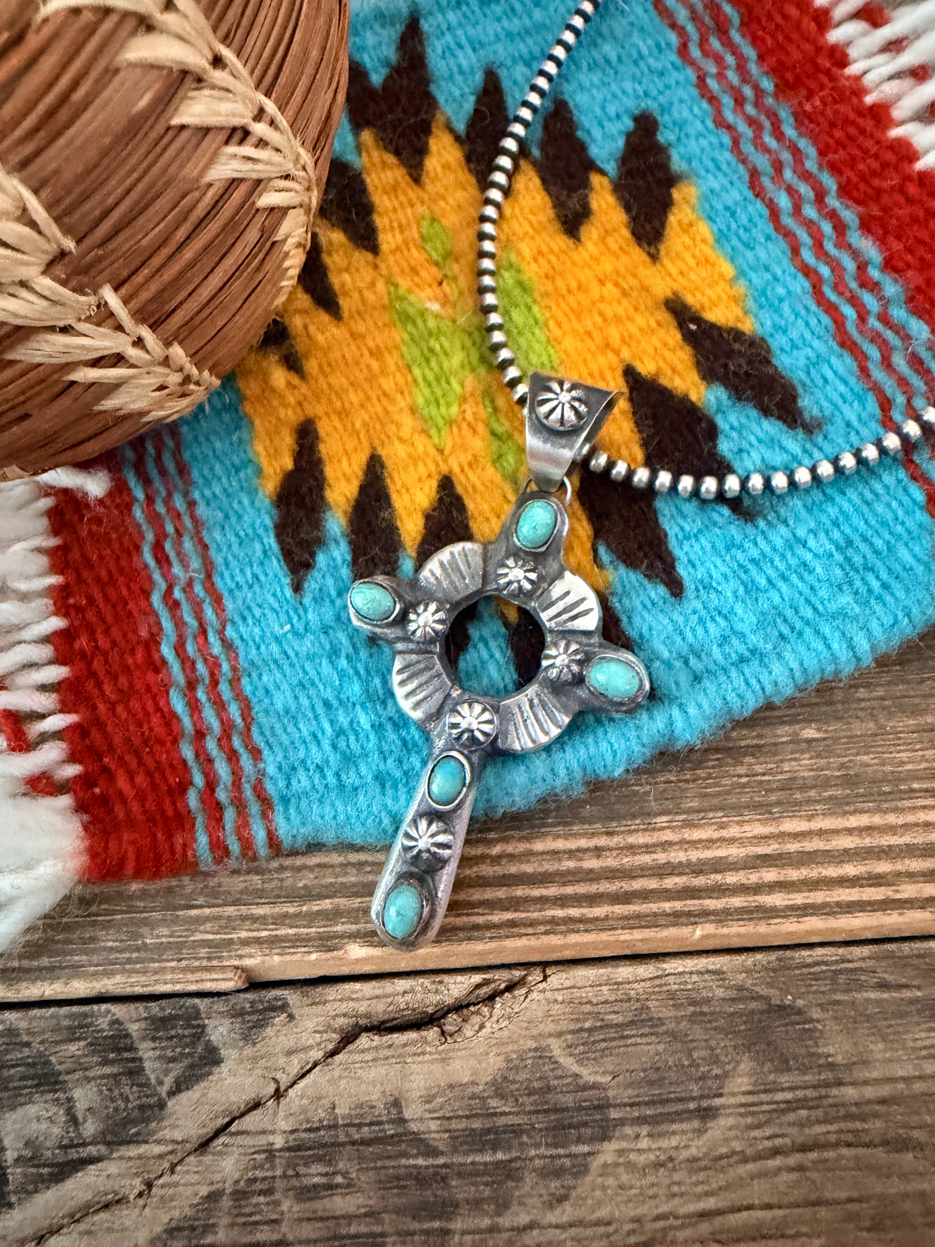 Handcrafted Sterling Silver & Turquoise Pendant by Chimney Butte
