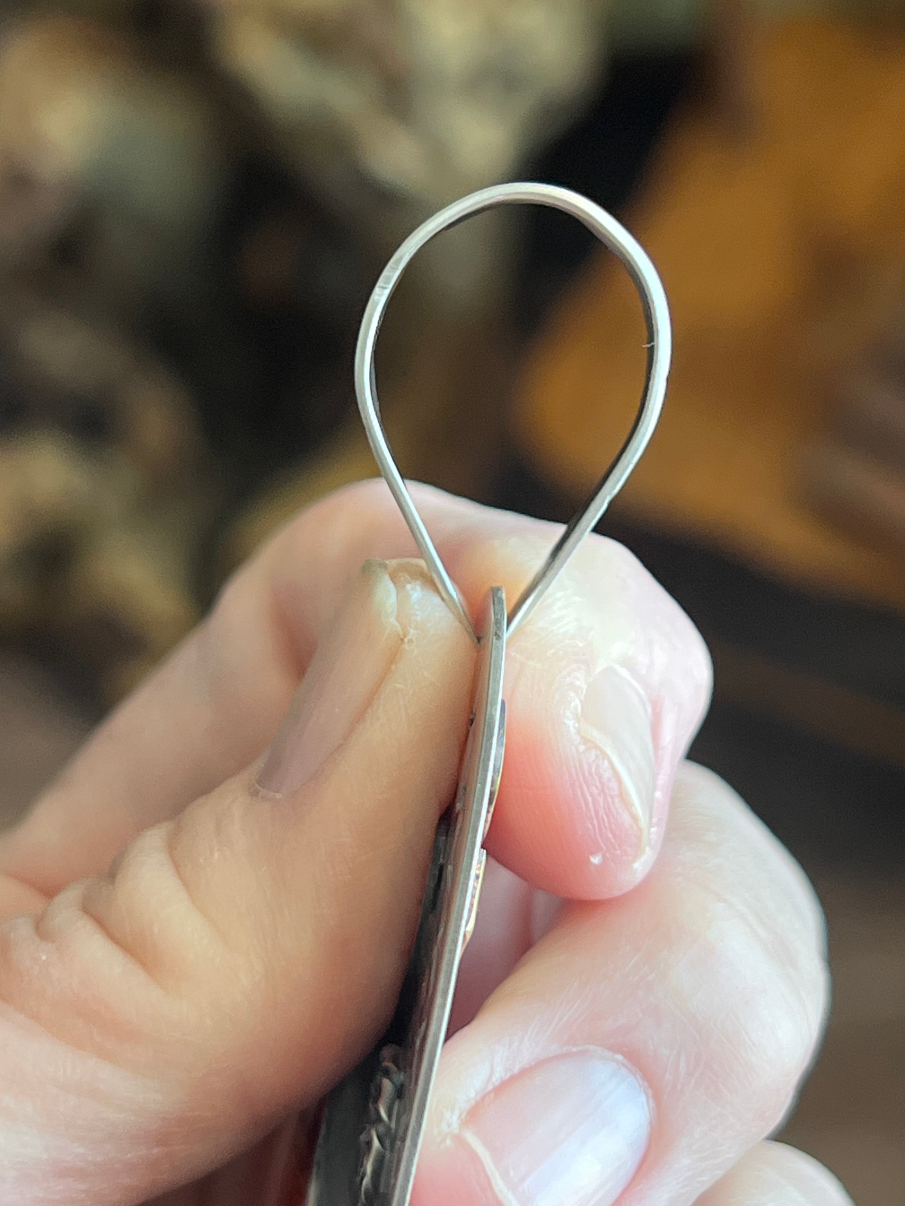 Kimari Somers Hand Stamped Sterling Silver, Brass, Copper & Spiny Oyster ‘Triple Shot’ Pendant