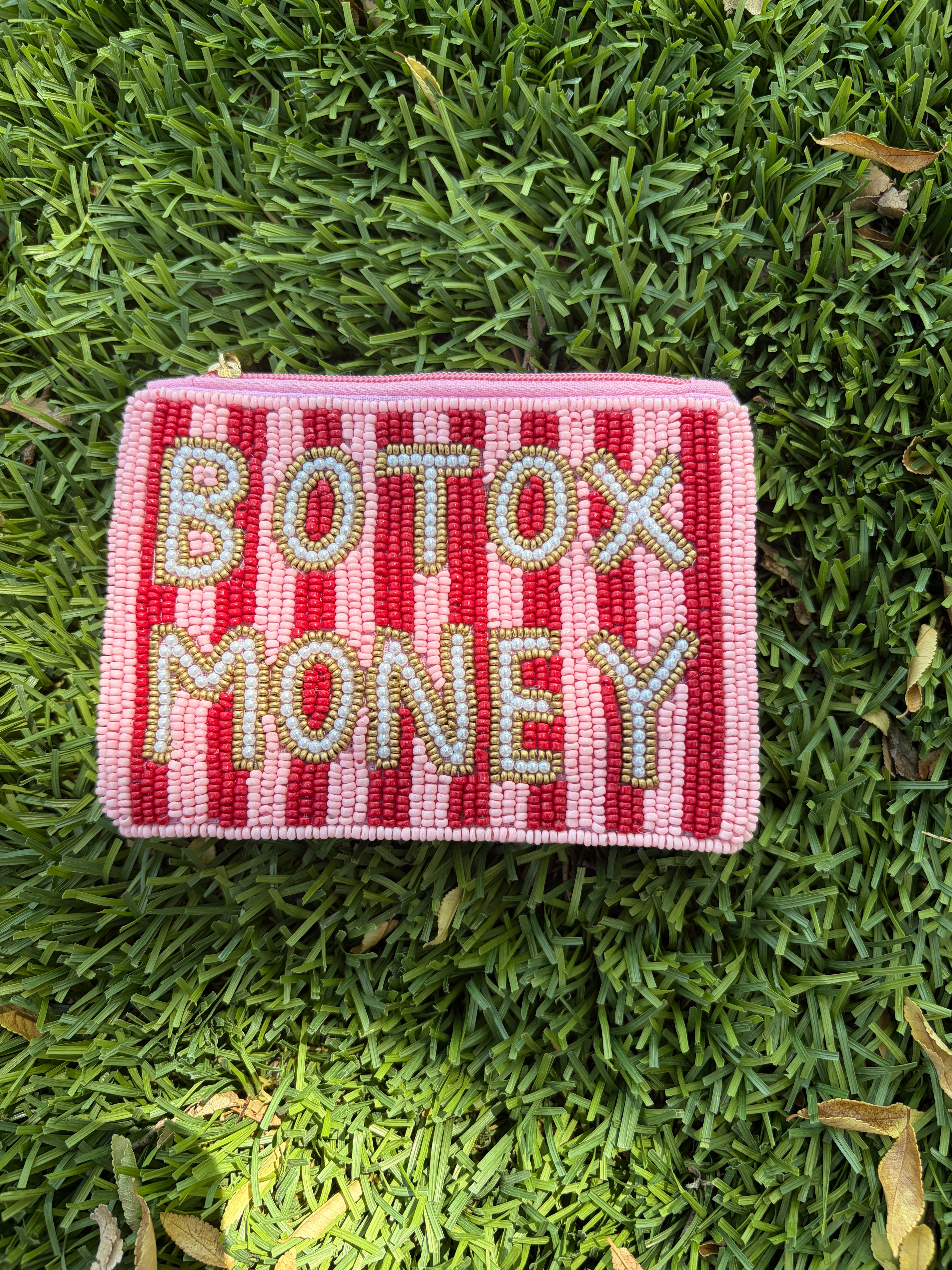 Handmade Beaded “Botox Money” Coin Purse