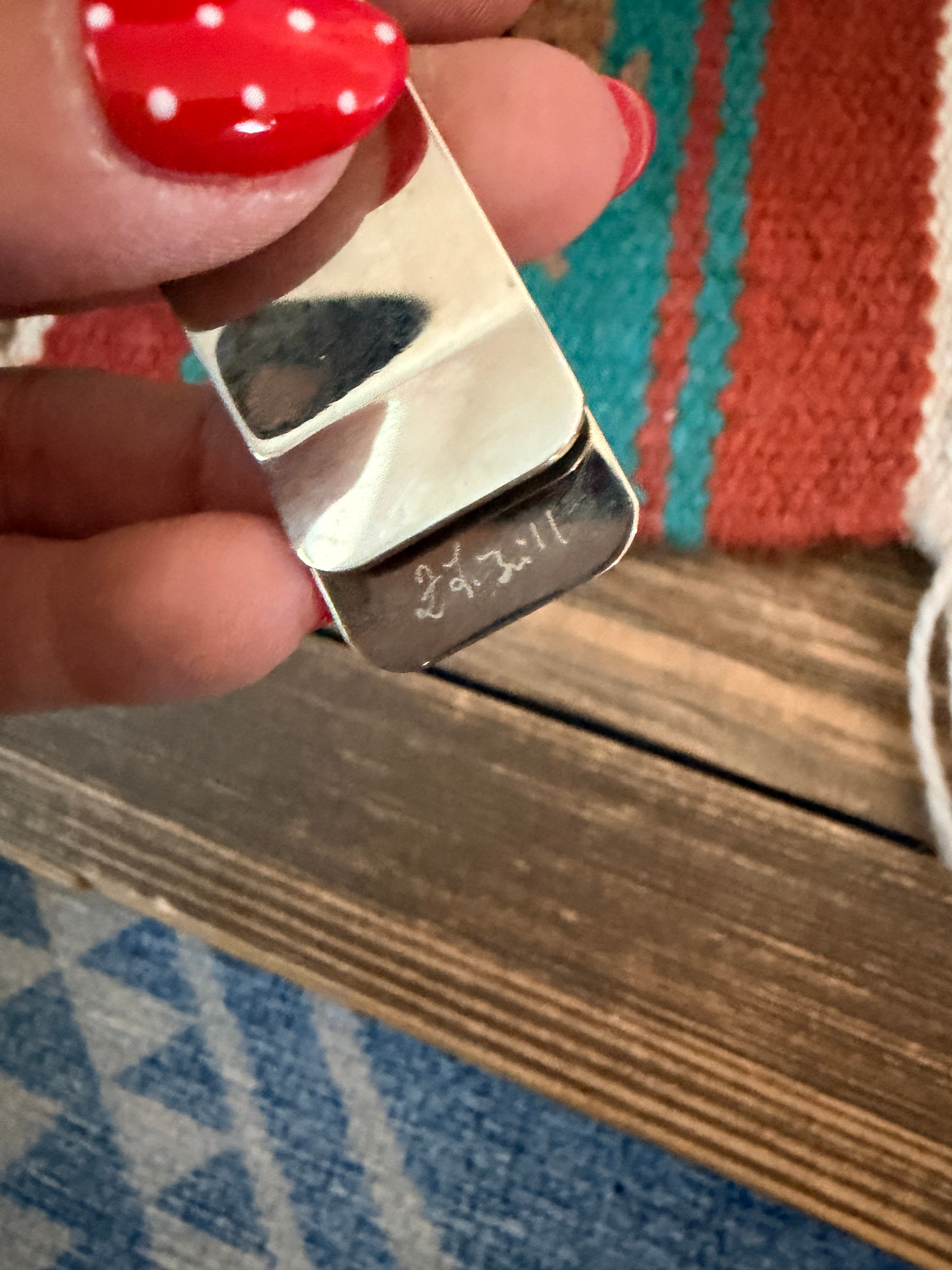 Handcrafted Multi Stone & Sterling Silver Inlay Money Clip