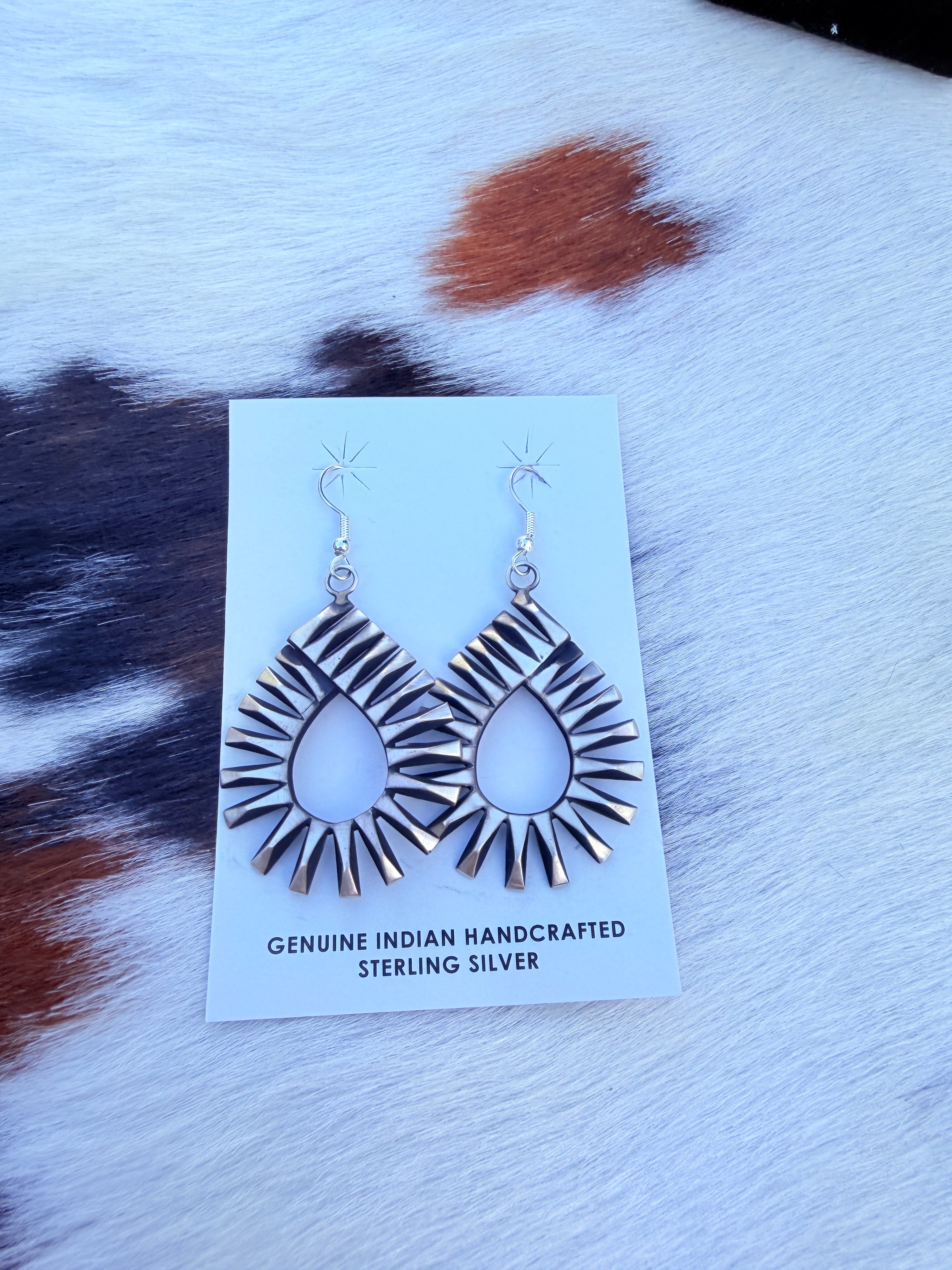 Handcrafted Beth Dutton Collection Sterling Silver Dangle Earrings