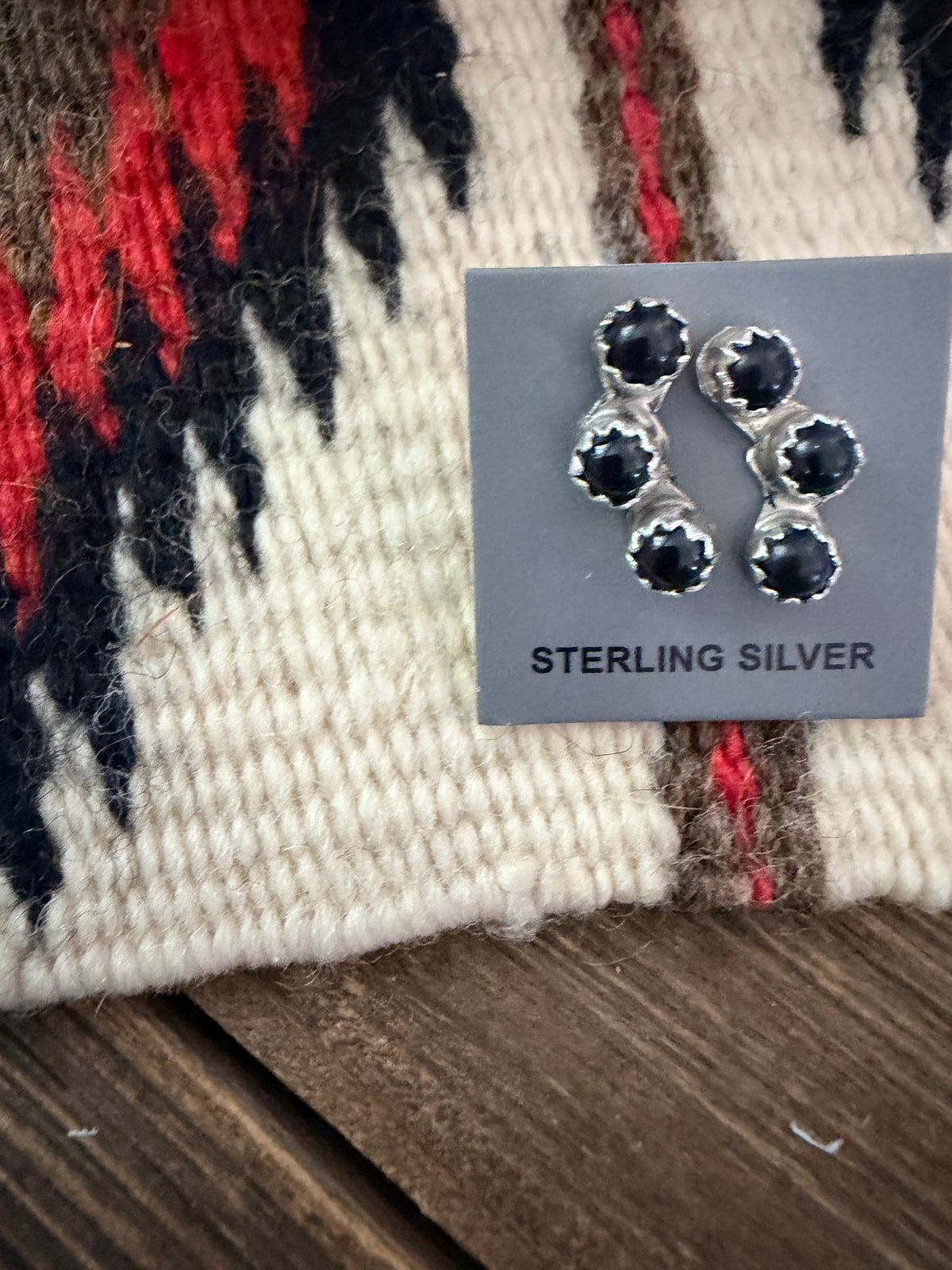 Handcrafted Onyx & Sterling Silver Stud Earrings