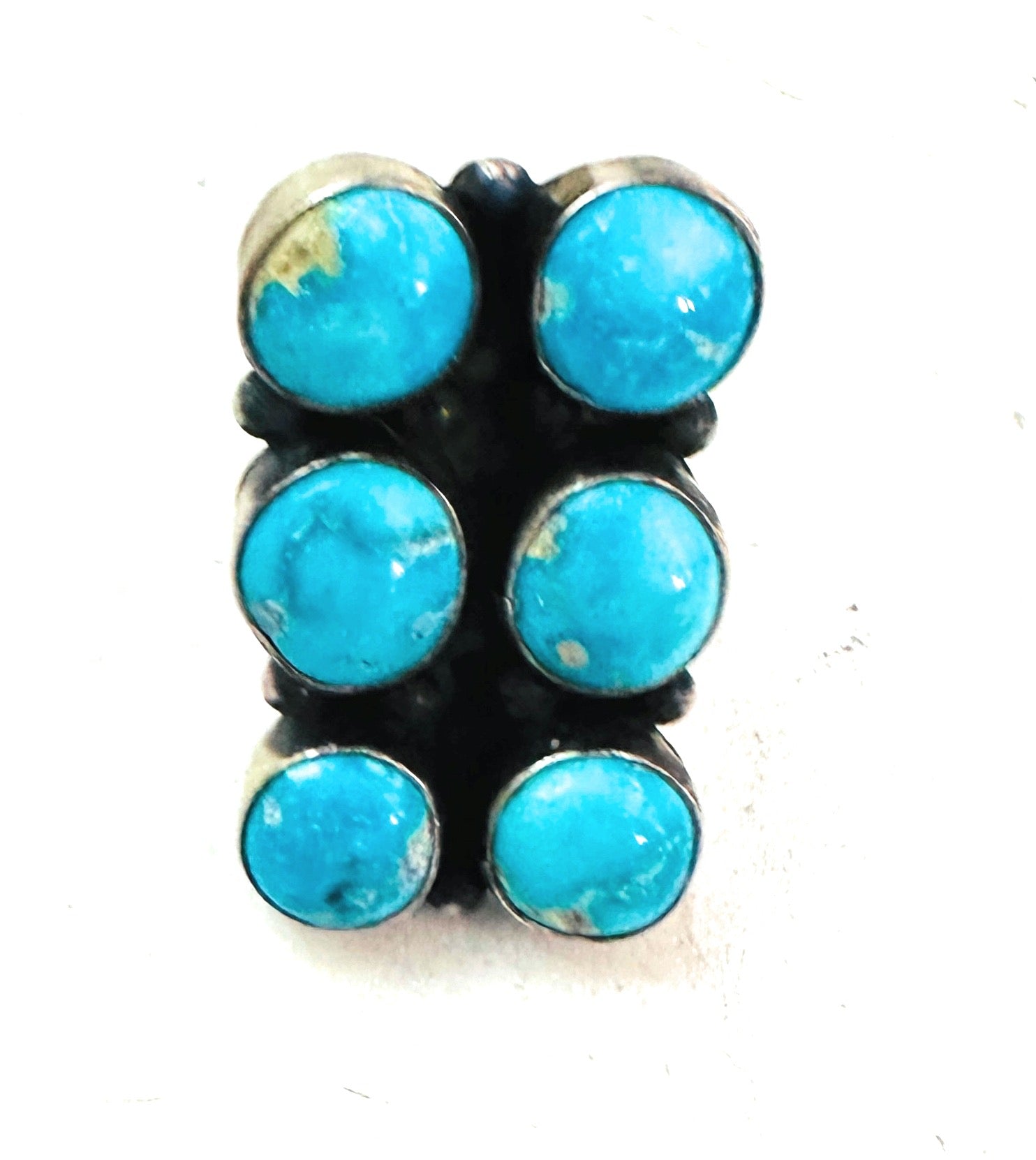 Navajo Kingman Turquoise & Sterling Silver Ring Size 8.5