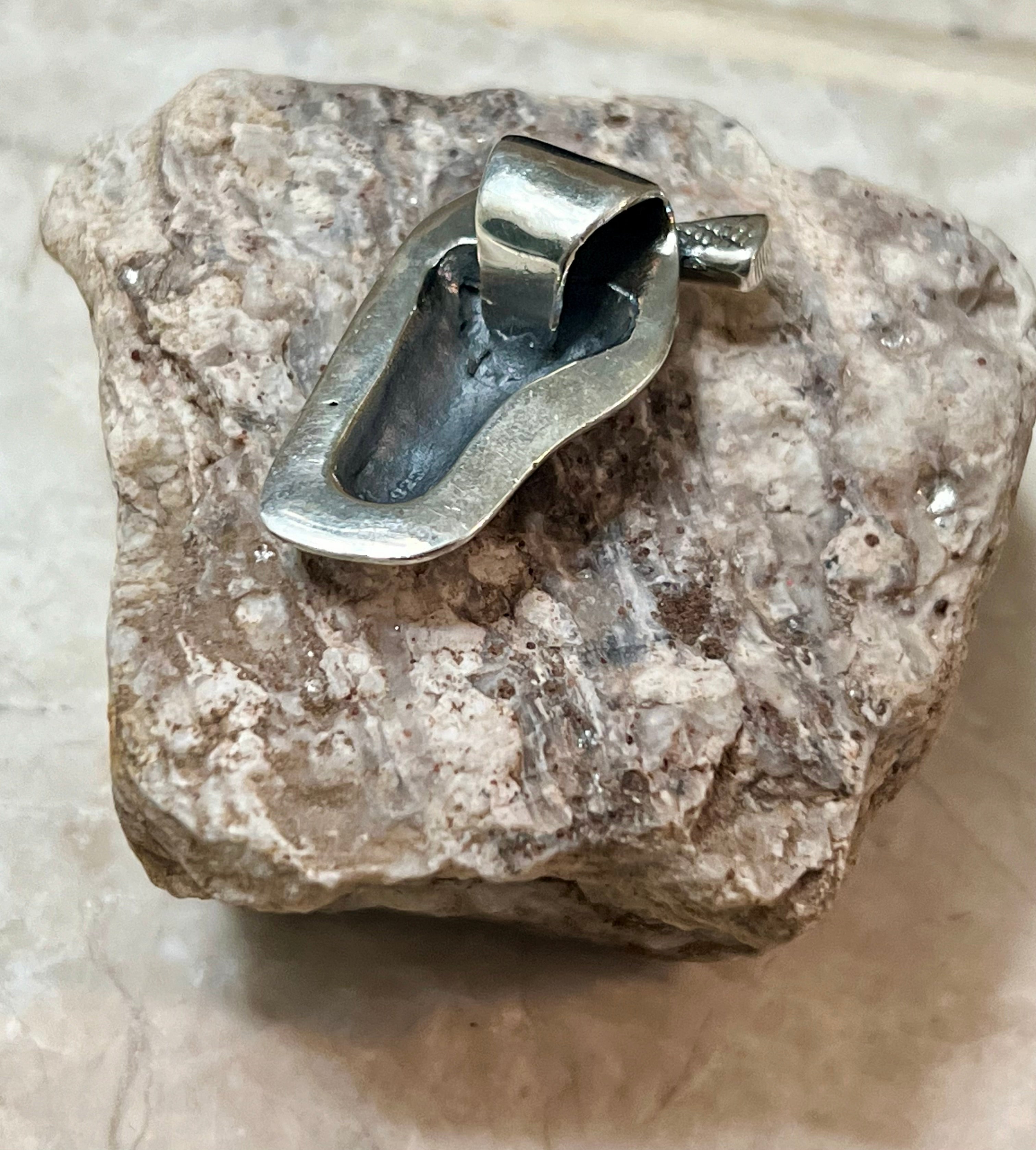 Gun in Holster Sterling Silver Pendant