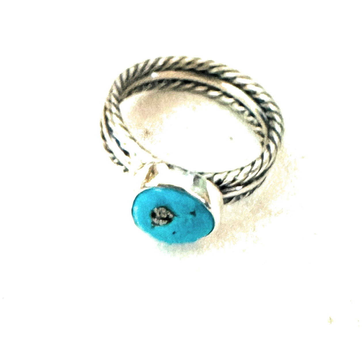 Navajo Turquoise & Sterling Silver Ring Size 4.5