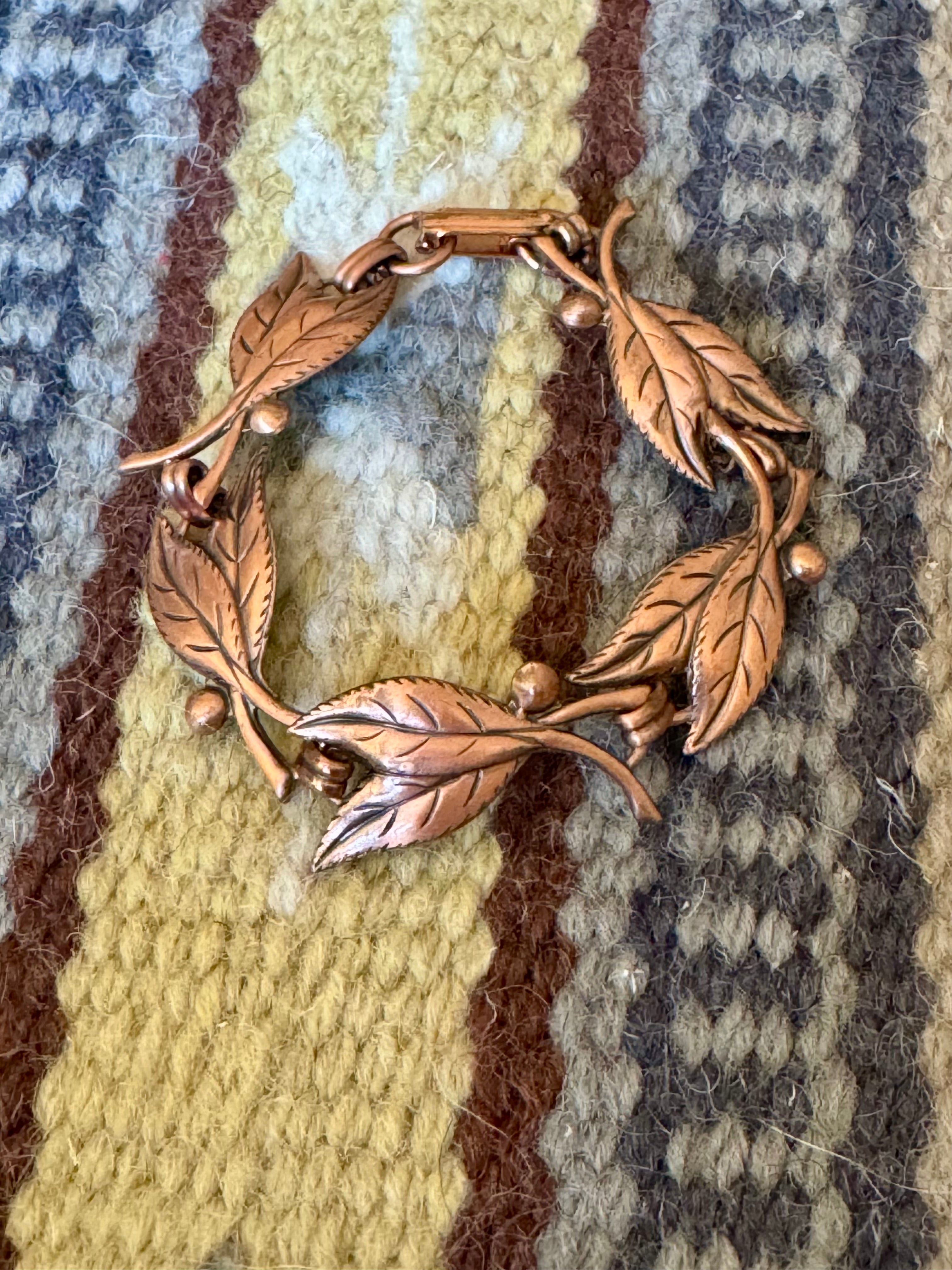 Vintage Handmade Copper Link Bracelet